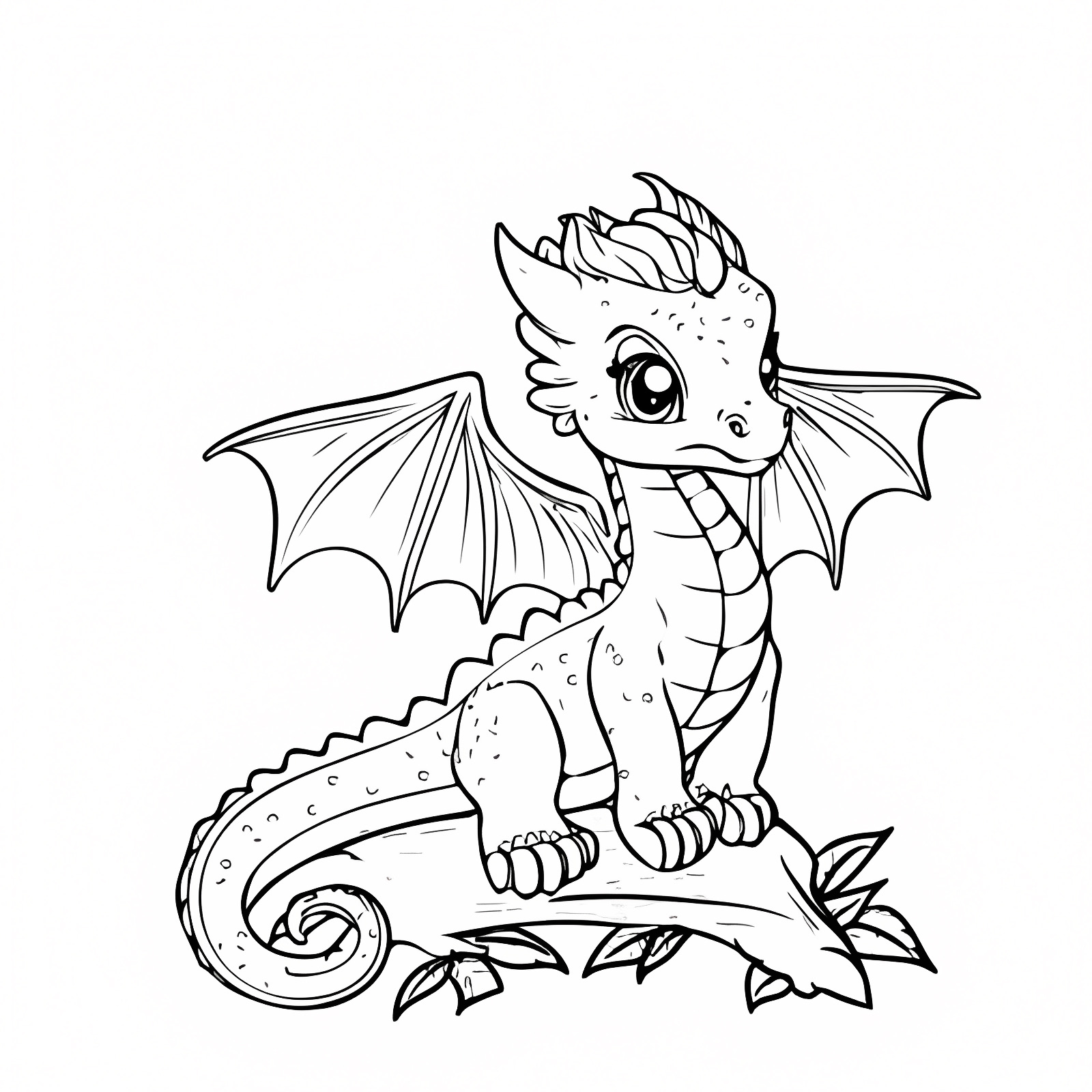 Dragon fantastique — Coloriage à imprimer gratuit