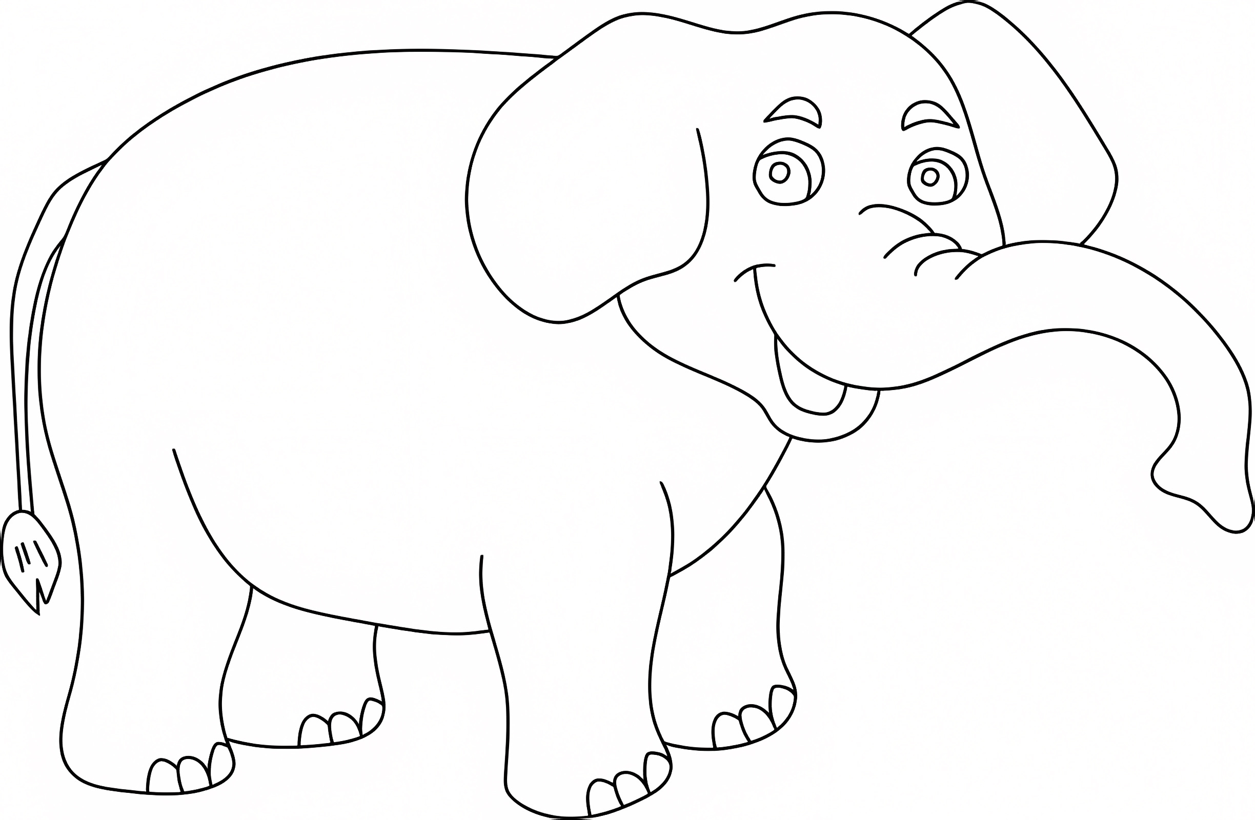 Éléphant doodle — Coloriage à imprimer gratuit