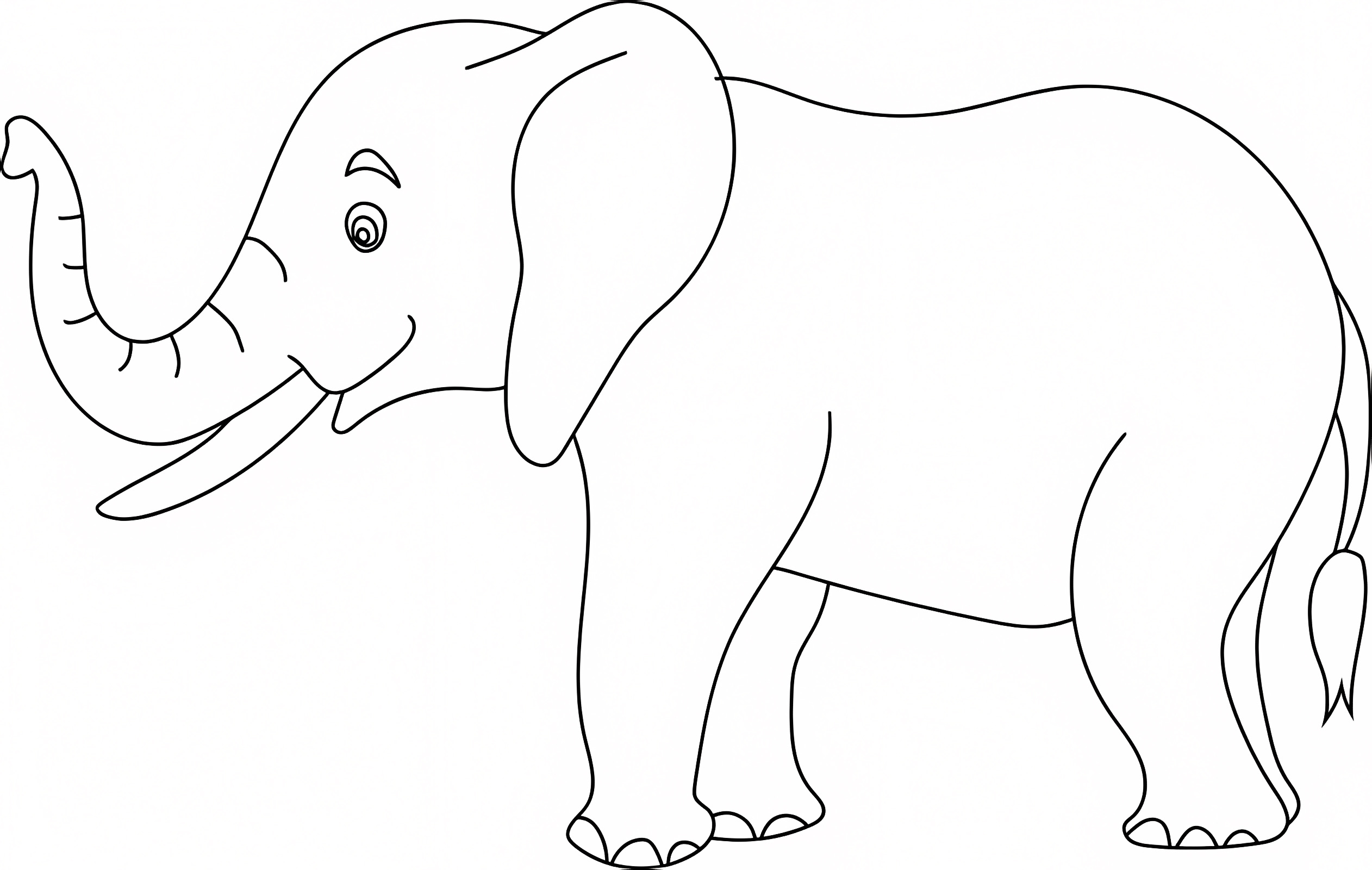 Éléphant griffonnage — Coloriage à imprimer gratuit