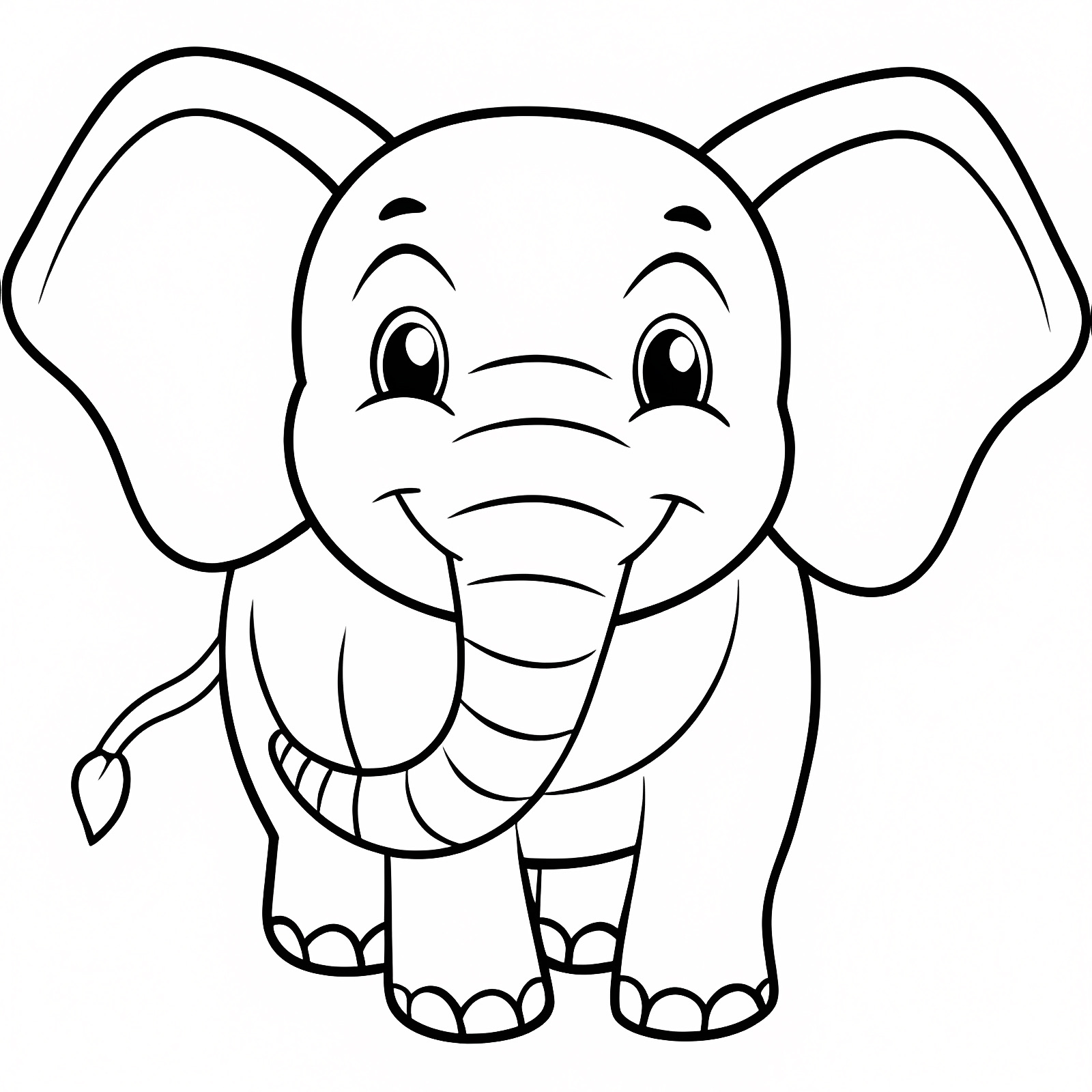 Éléphant qui crie — Coloriage à imprimer gratuit