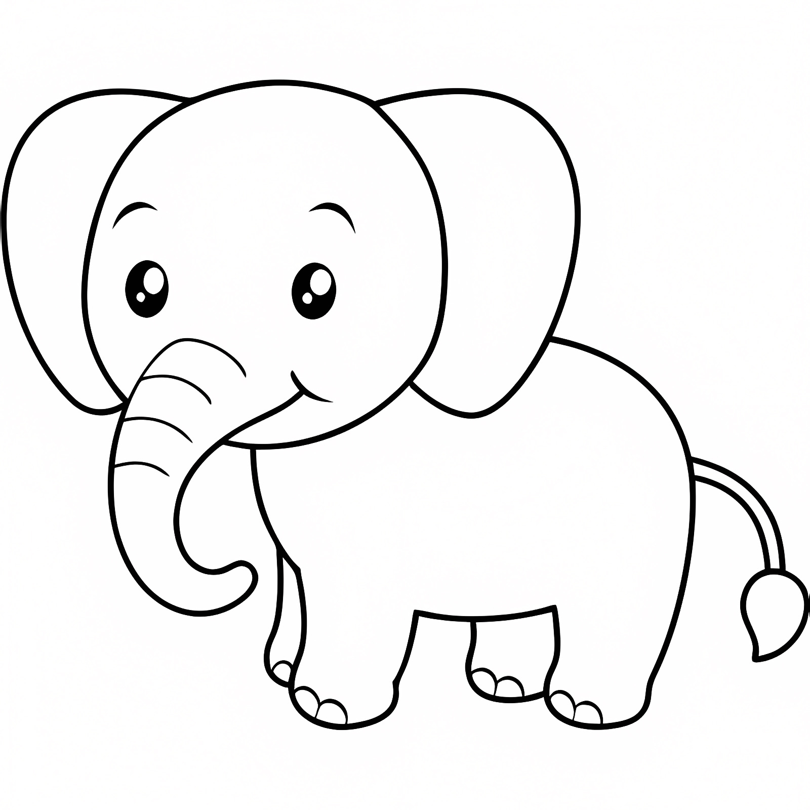Éléphant imprimable — Coloriage à imprimer gratuit