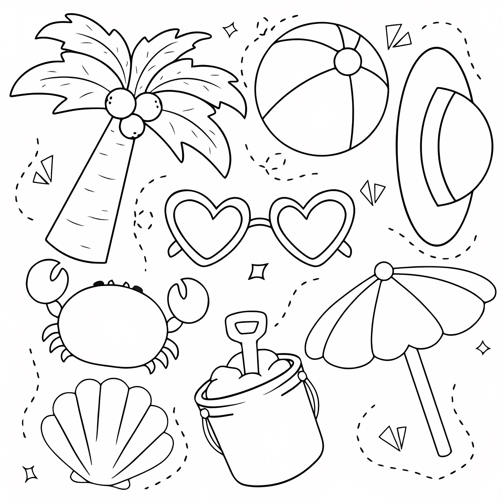 Surfing and surfboard — Free printable coloring page