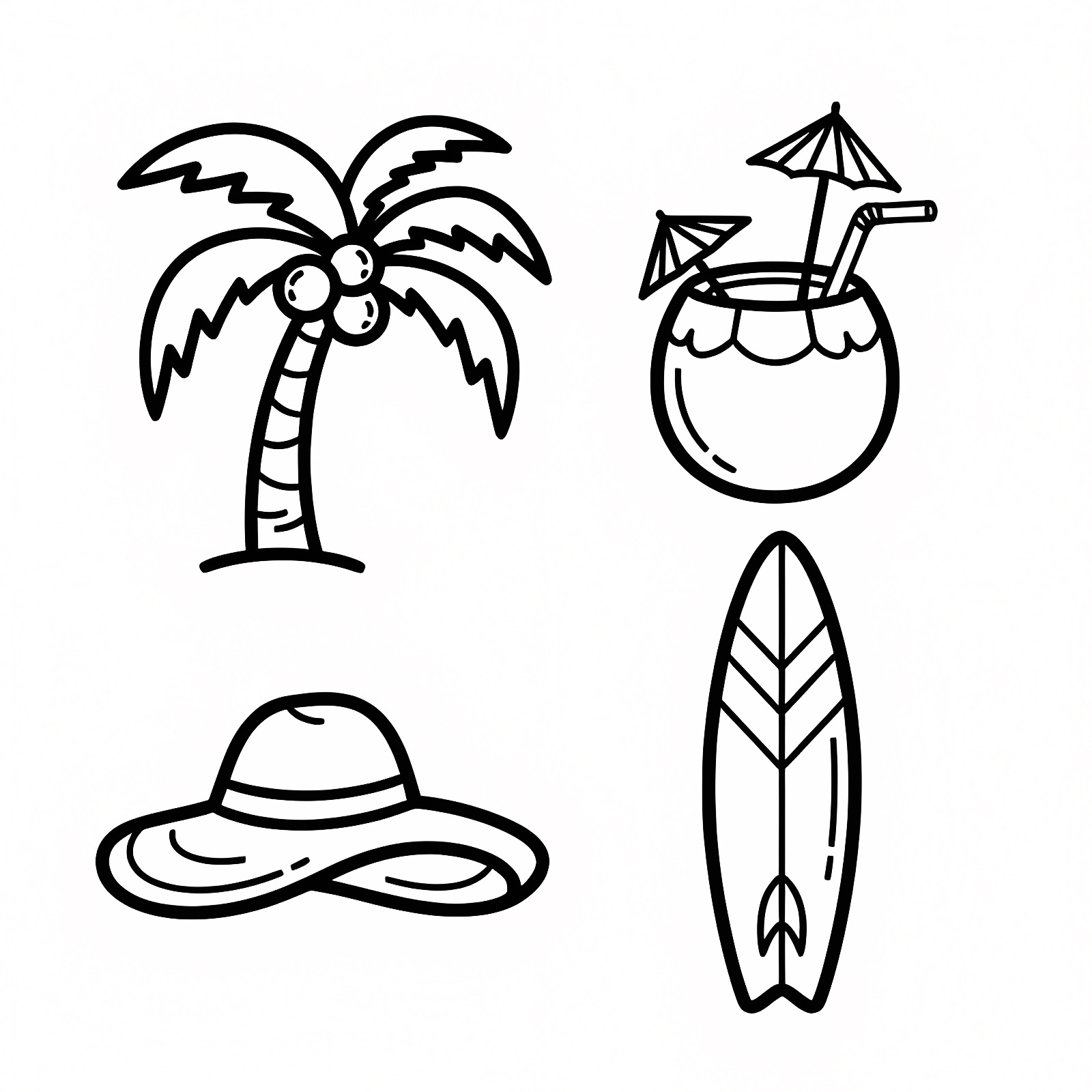 Sand castle on the beach — Free printable coloring page