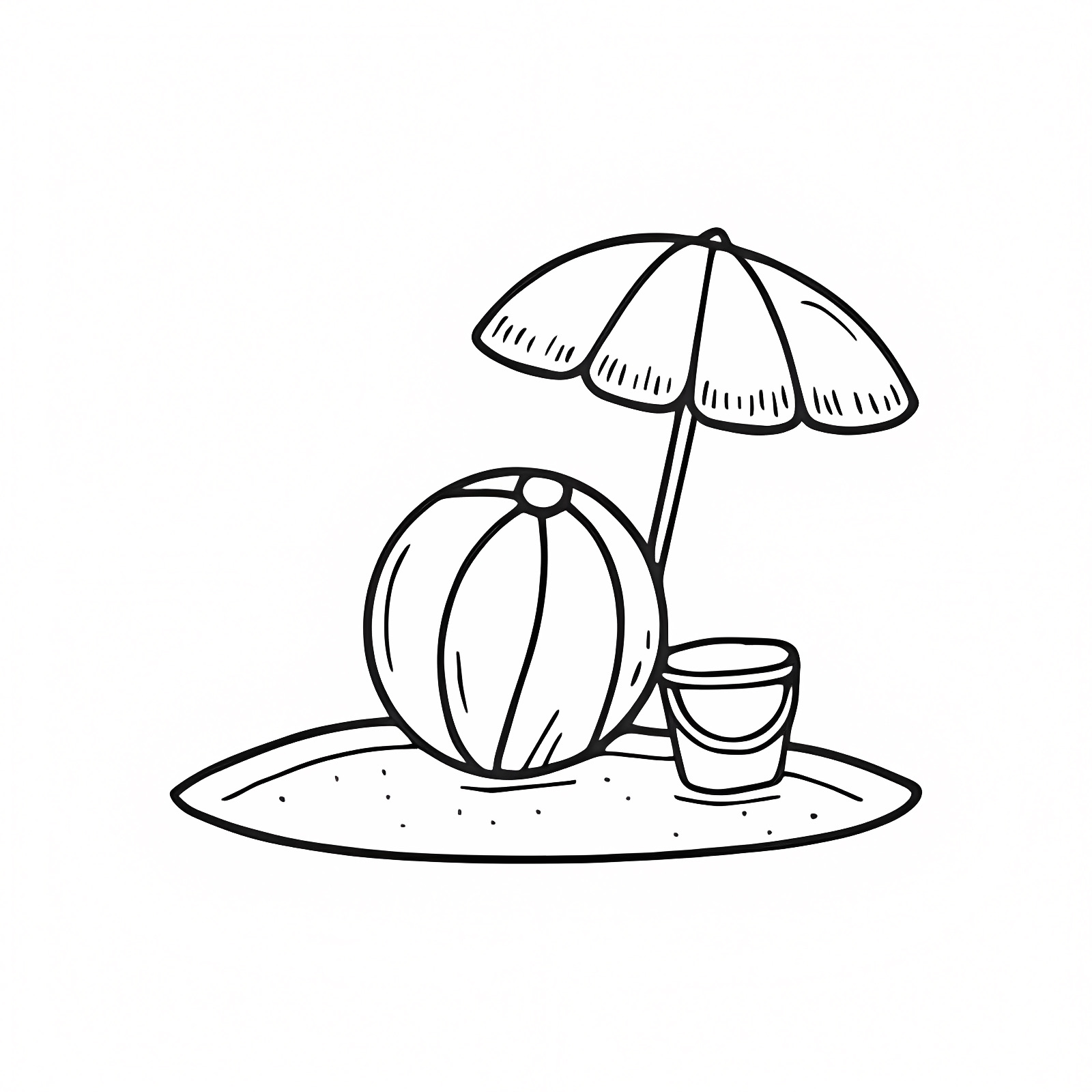 Flip flops and sunglasses — Free printable coloring page