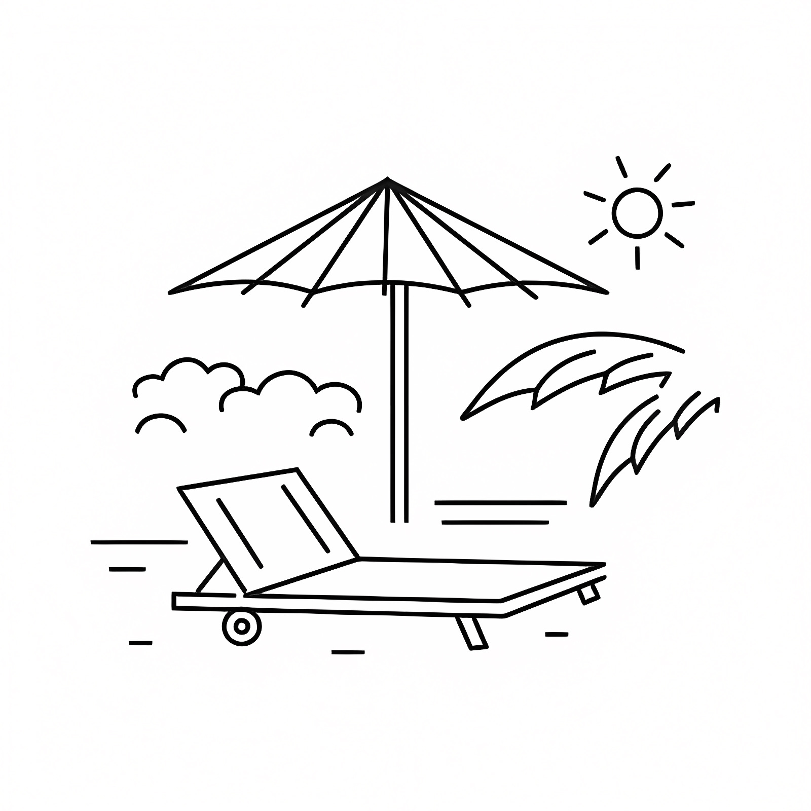 Surfing and surfboard — Free printable coloring page