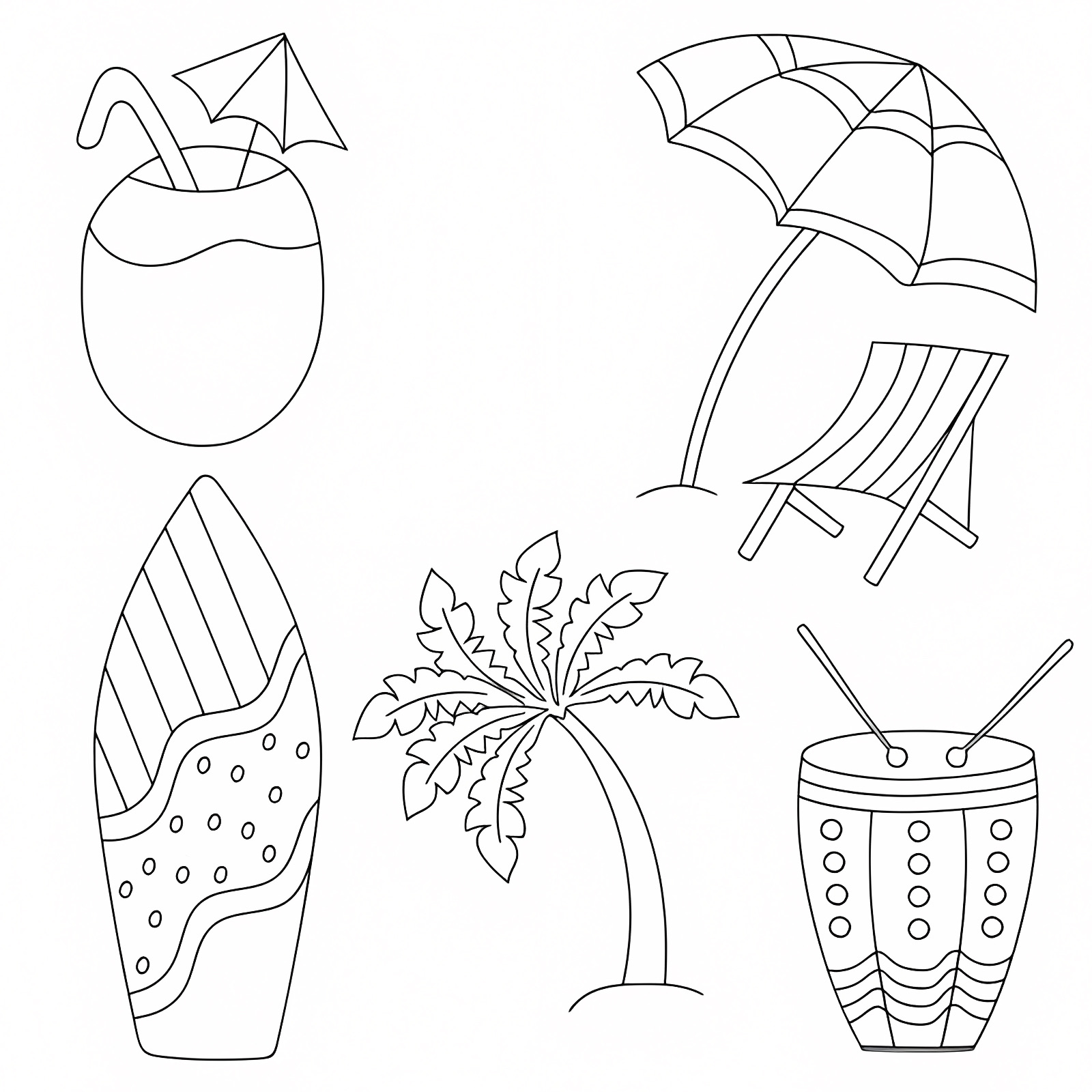 Starfish and seashells — Free printable coloring page