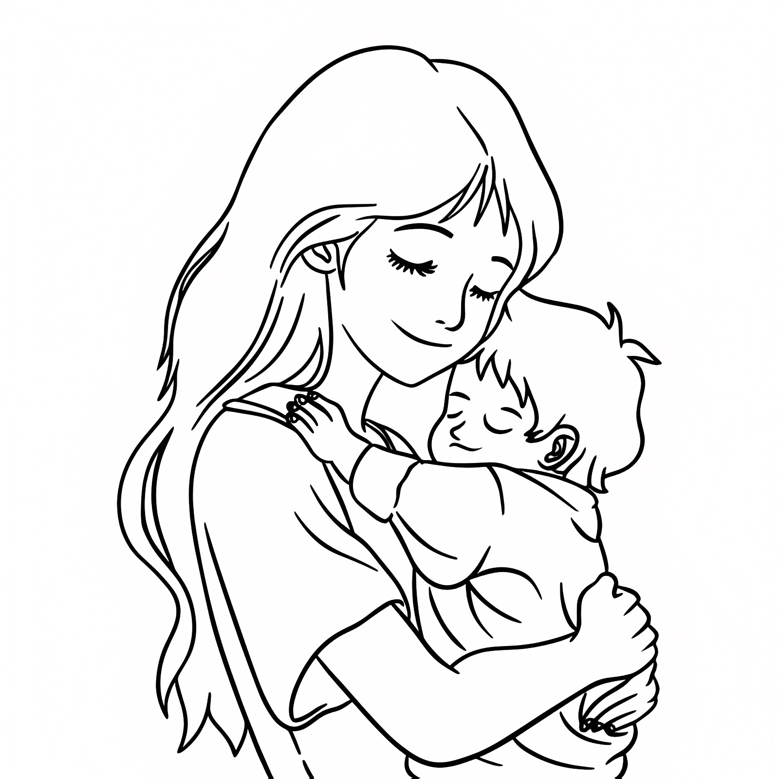 Bonne fête maman — Coloriage à imprimer gratuit