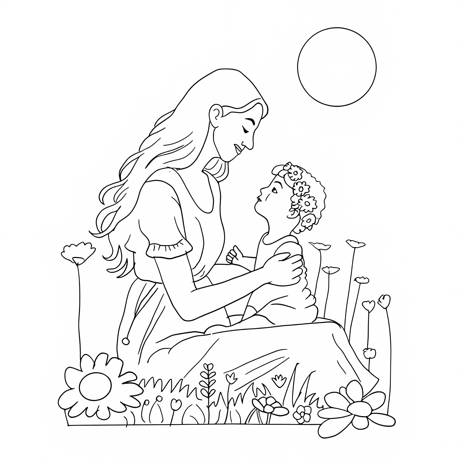 Mother's Day card — Free printable coloring page