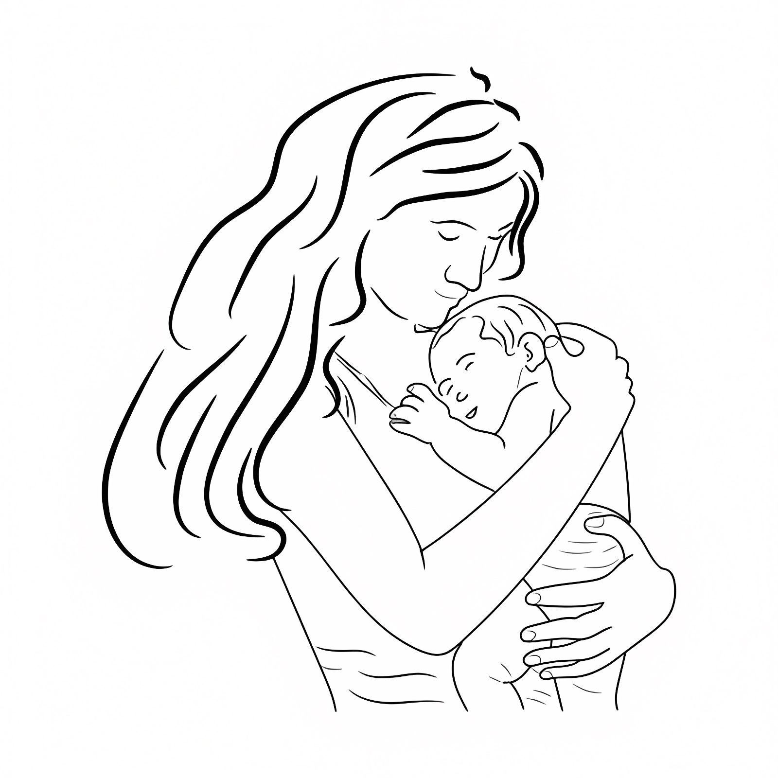 Cœur pour maman — Coloriage à imprimer gratuit