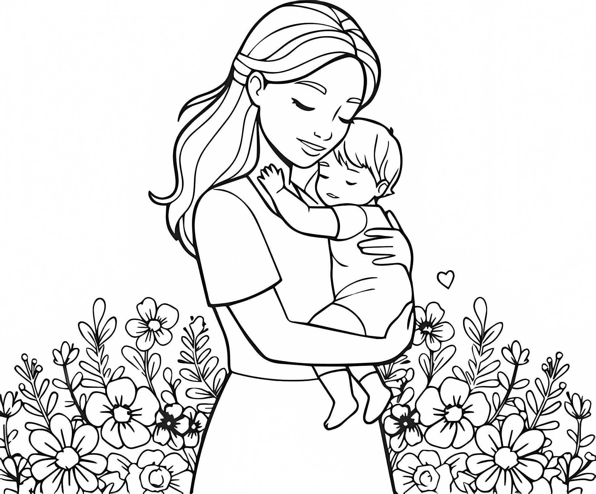 Bouquet de fleurs — Coloriage à imprimer gratuit