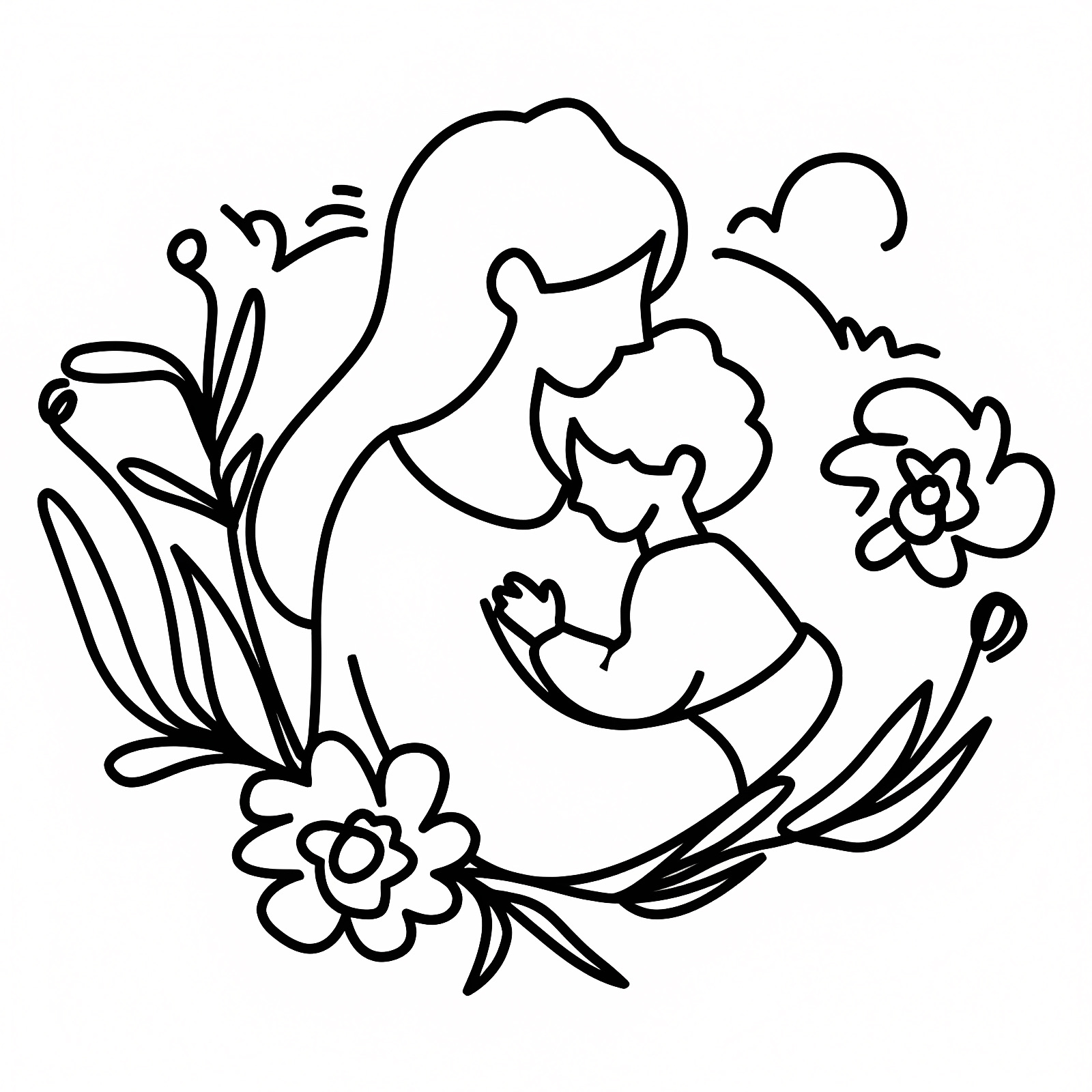 Gift for mom — Free printable coloring page