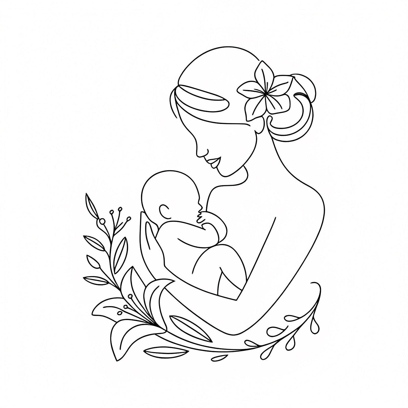 Bonne fête maman — Coloriage à imprimer gratuit