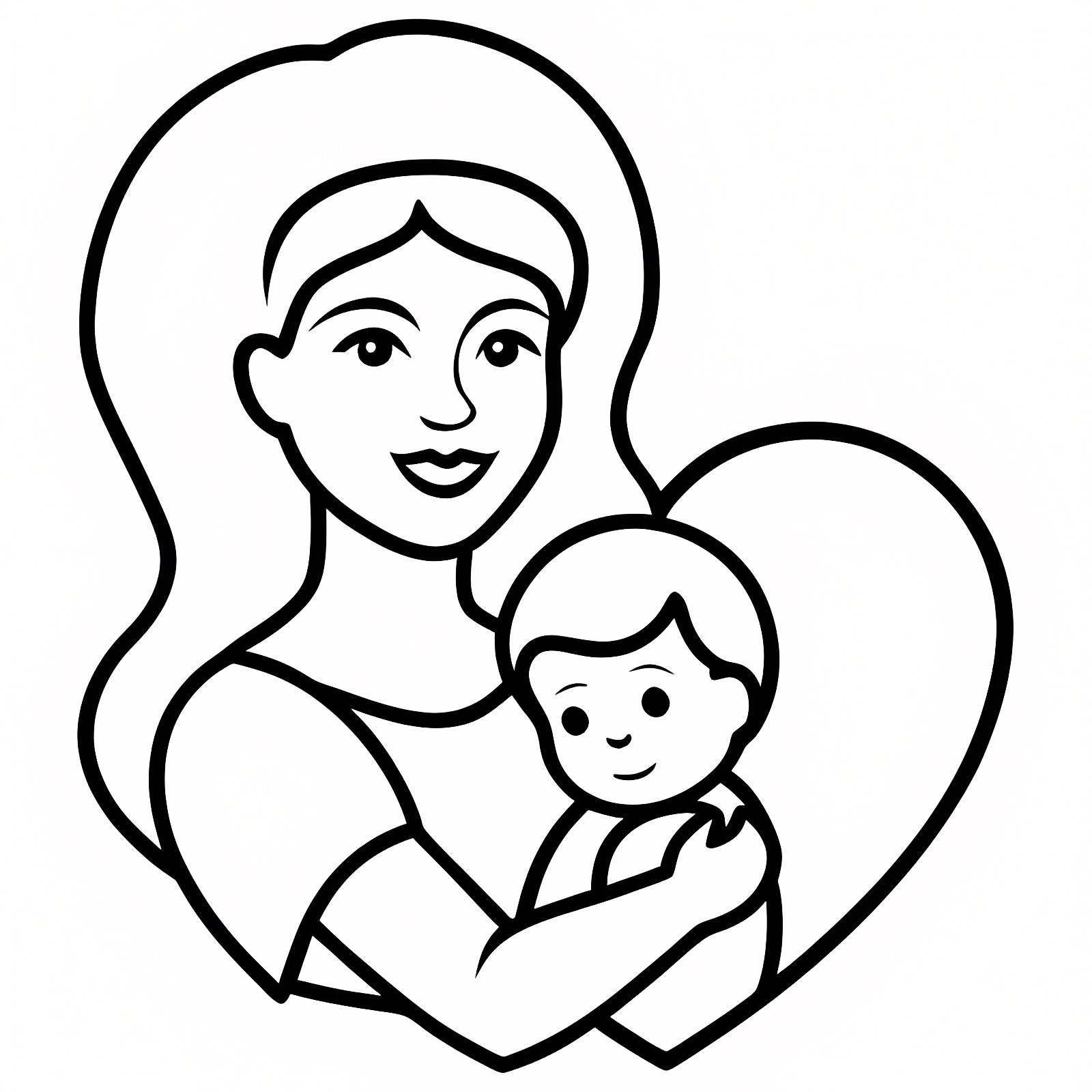 Mother's Day card — Free printable coloring page