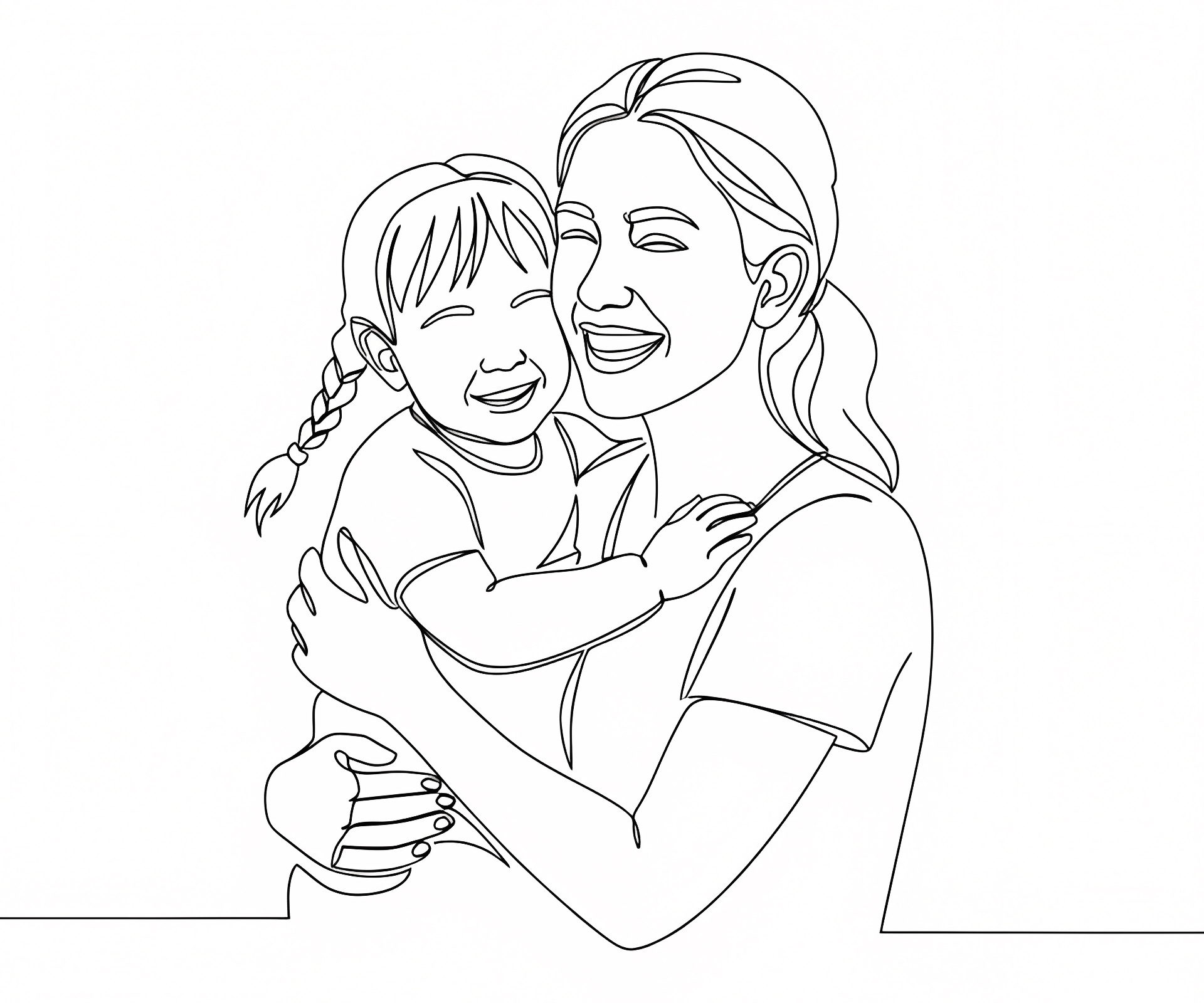 Cœur pour maman — Coloriage à imprimer gratuit