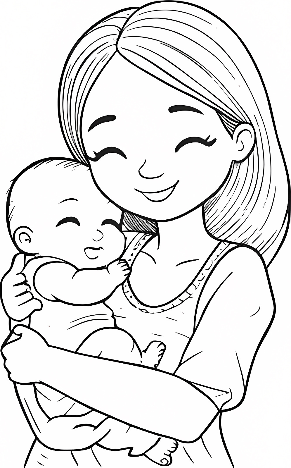 Bonne fête maman — Coloriage à imprimer gratuit