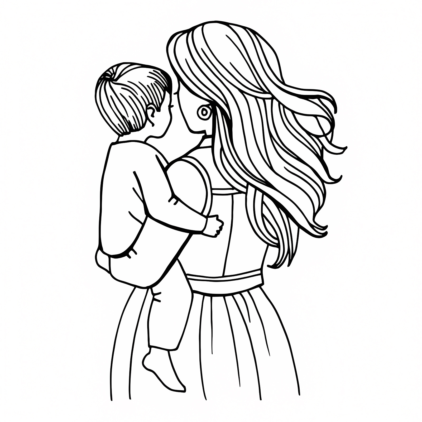 Super maman — Coloriage à imprimer gratuit