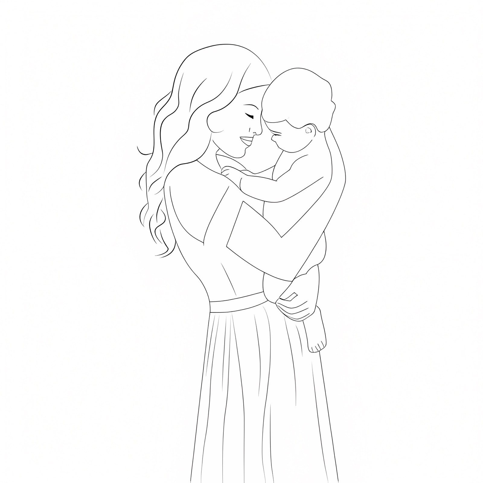 Fleurs pour maman — Coloriage à imprimer gratuit