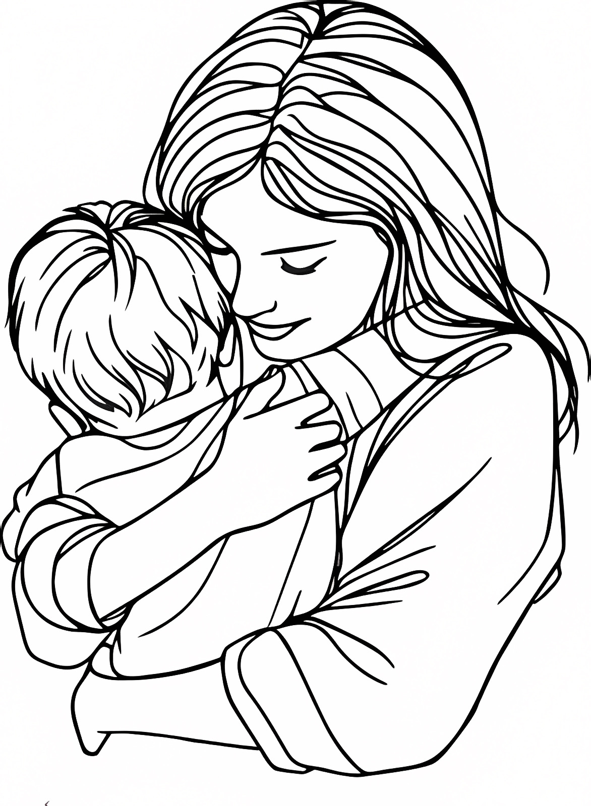 Super maman — Coloriage à imprimer gratuit