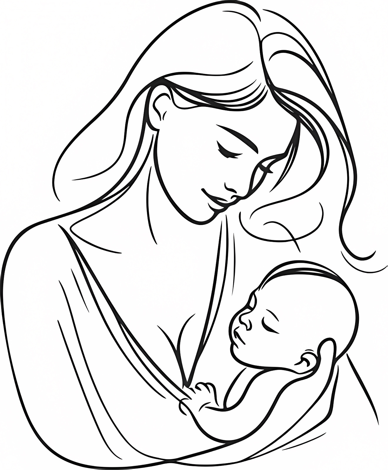 Mother's Day card — Free printable coloring page