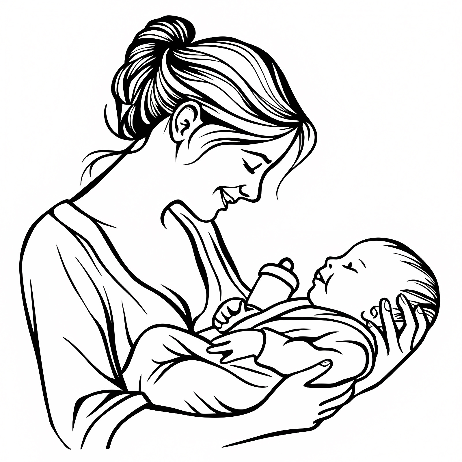 Cœur pour maman — Coloriage à imprimer gratuit