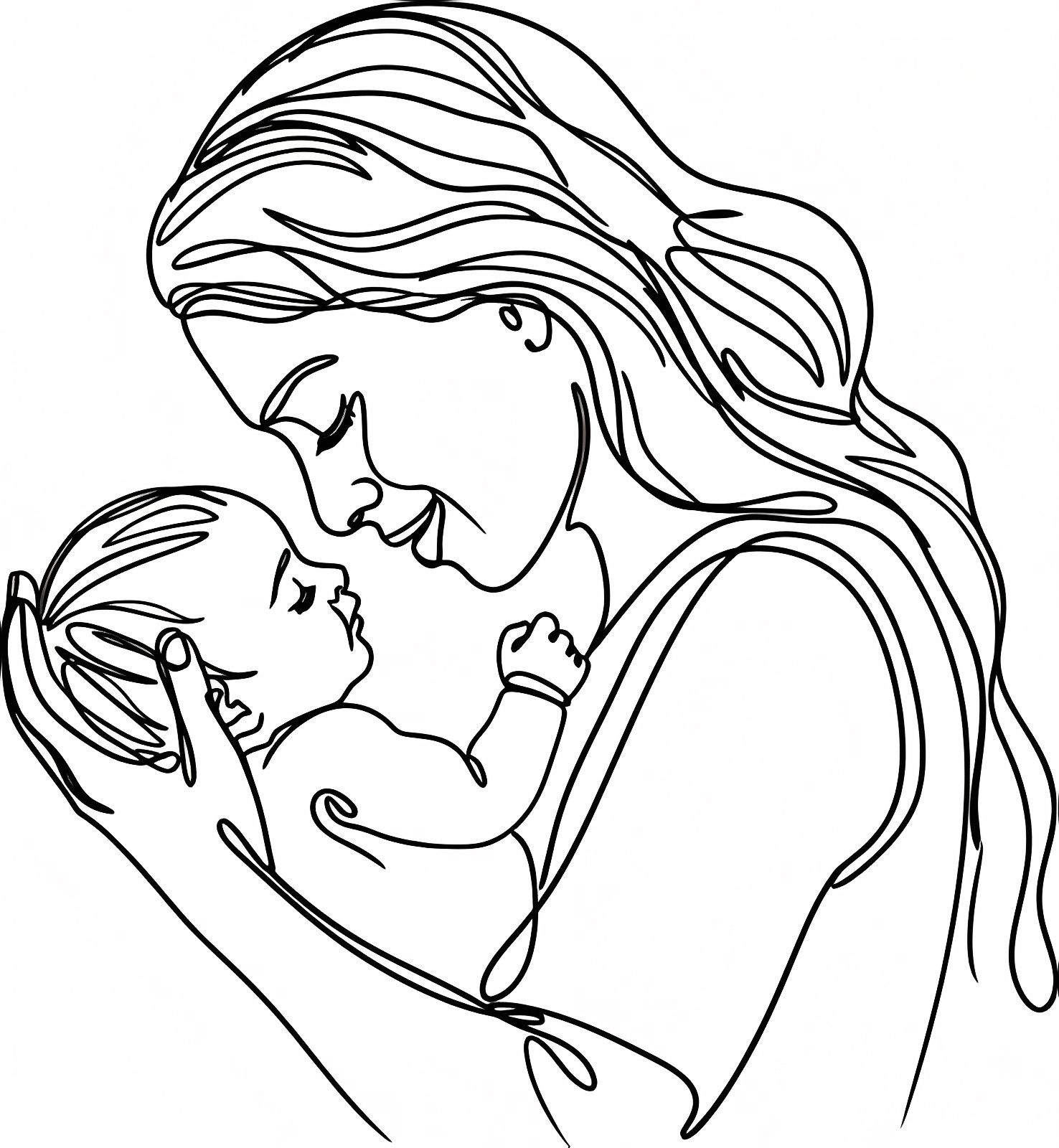 Gift for mom — Free printable coloring page