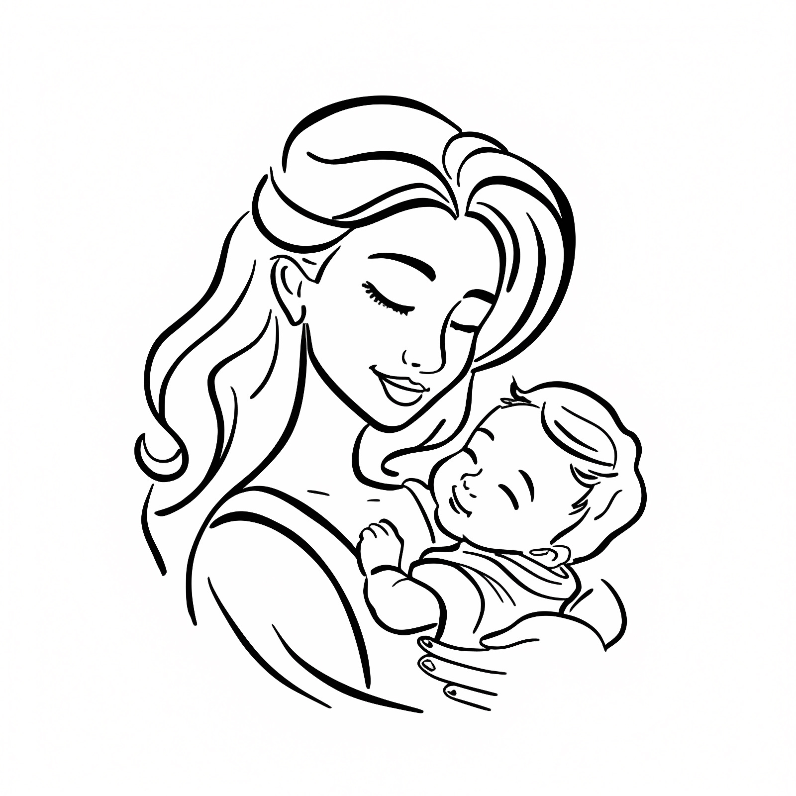 Bonne fête maman — Coloriage à imprimer gratuit