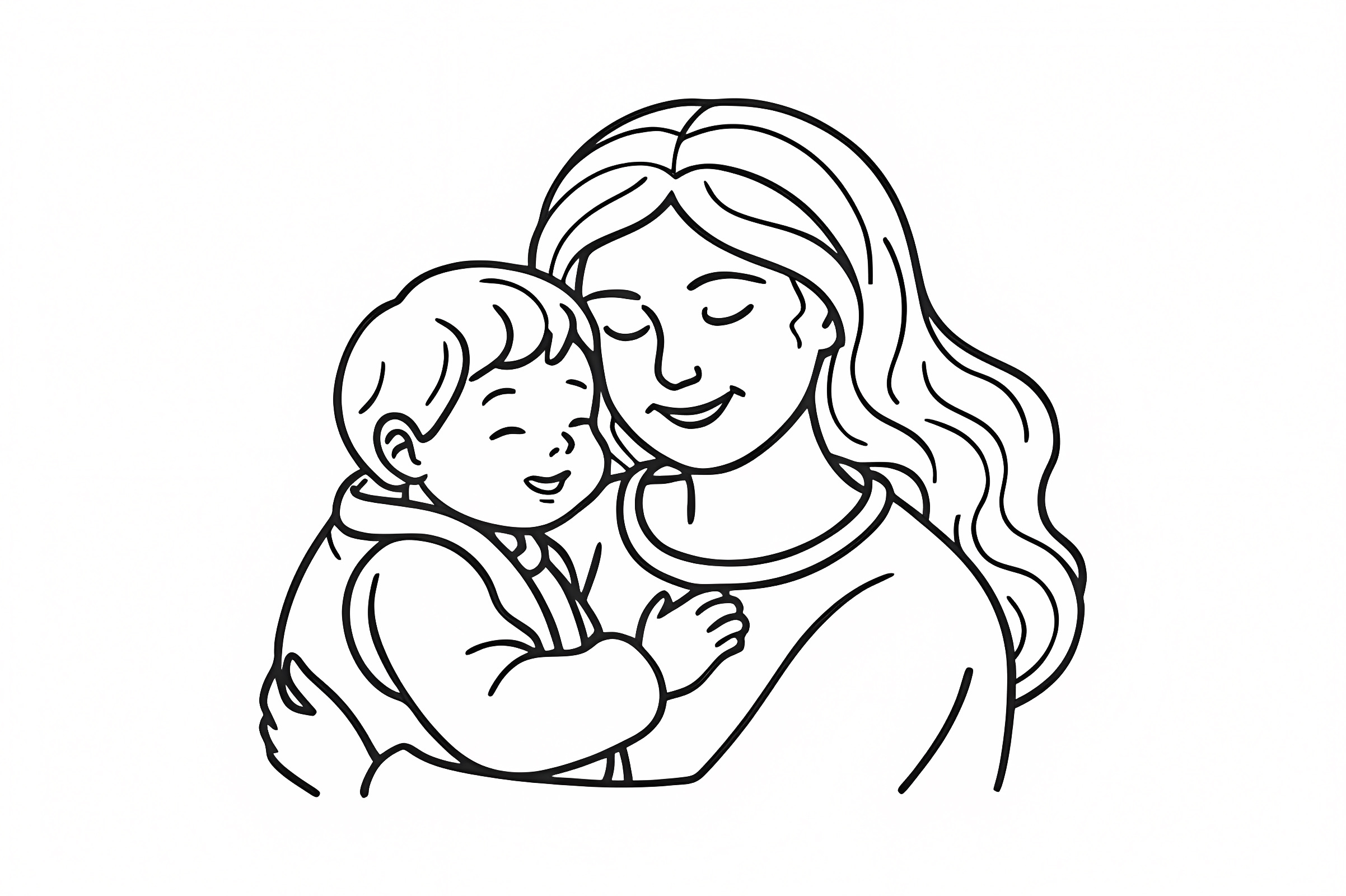 Super maman — Coloriage à imprimer gratuit