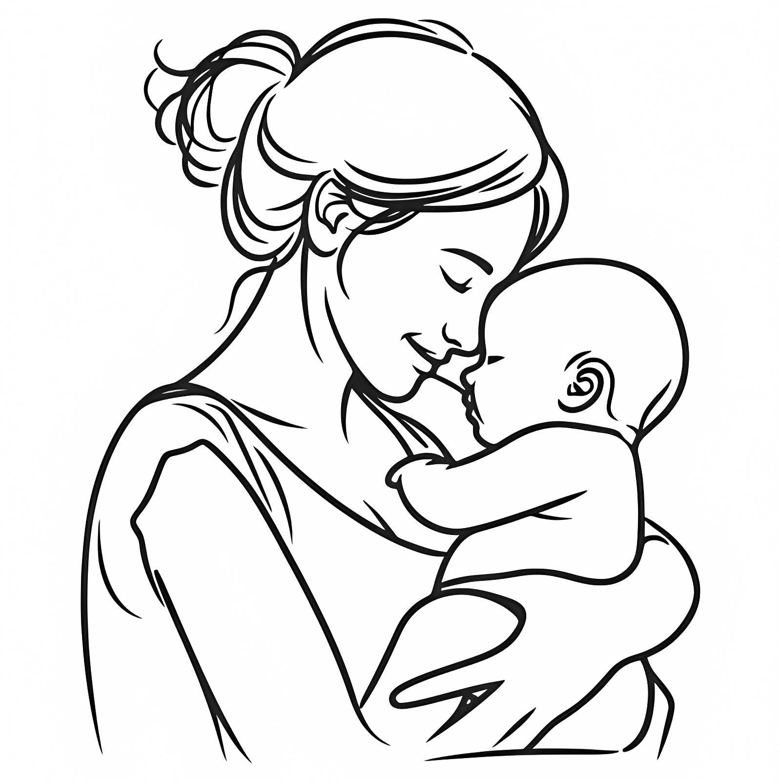 I love you mom — Free printable coloring page