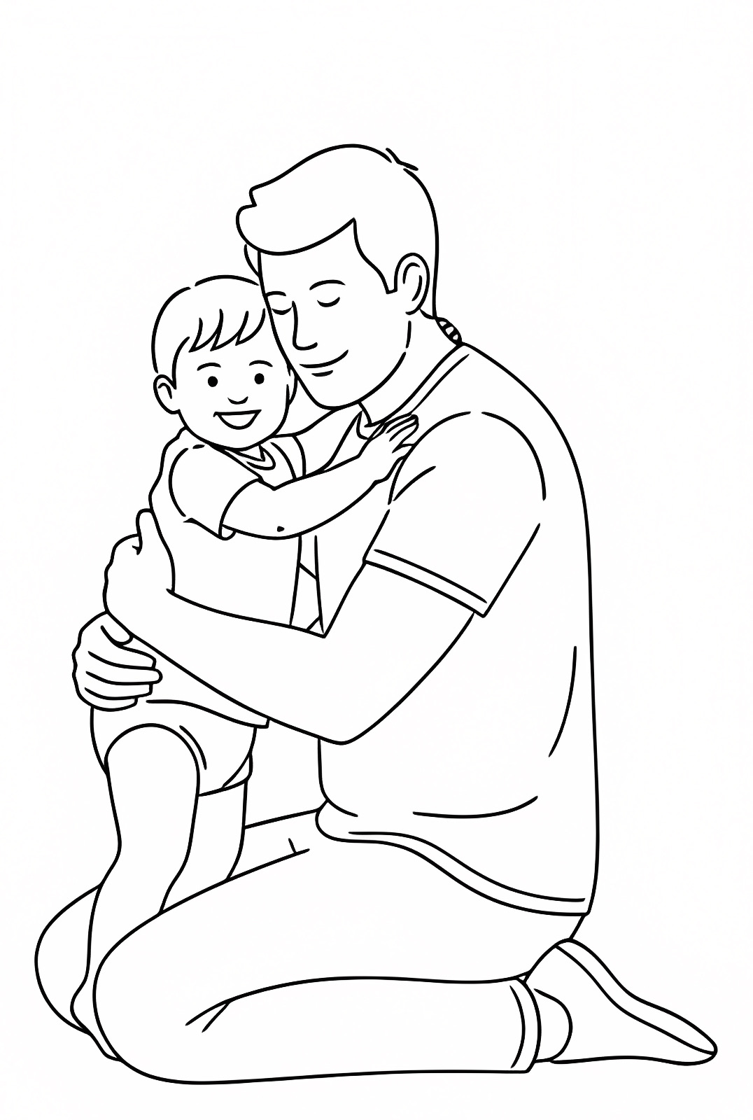 Super papa — Coloriage à imprimer gratuit