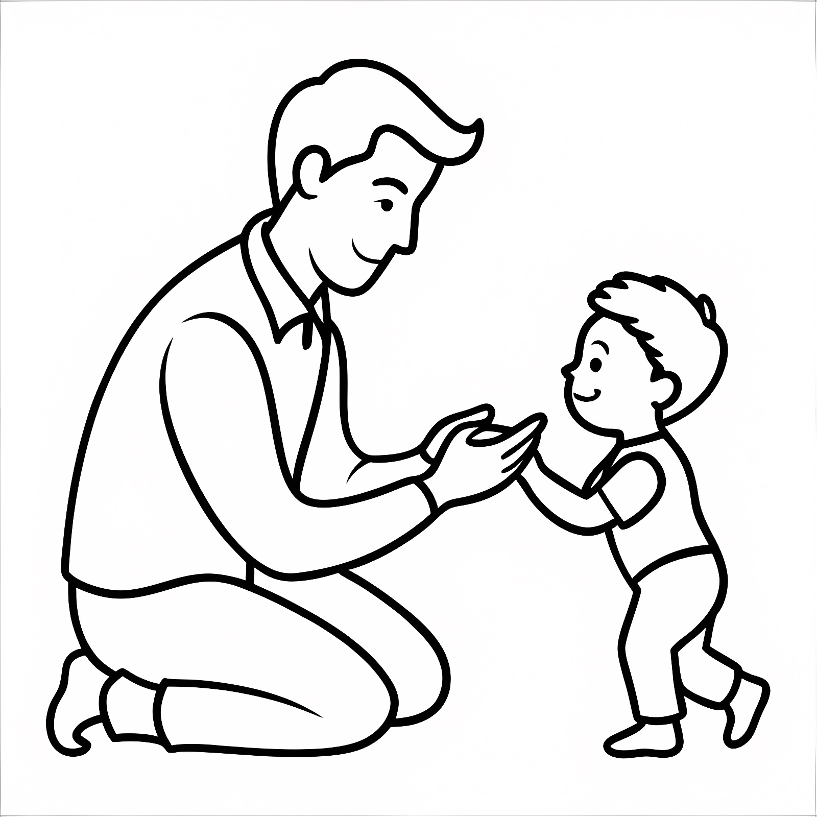 Bonne fête papa — Coloriage à imprimer gratuit