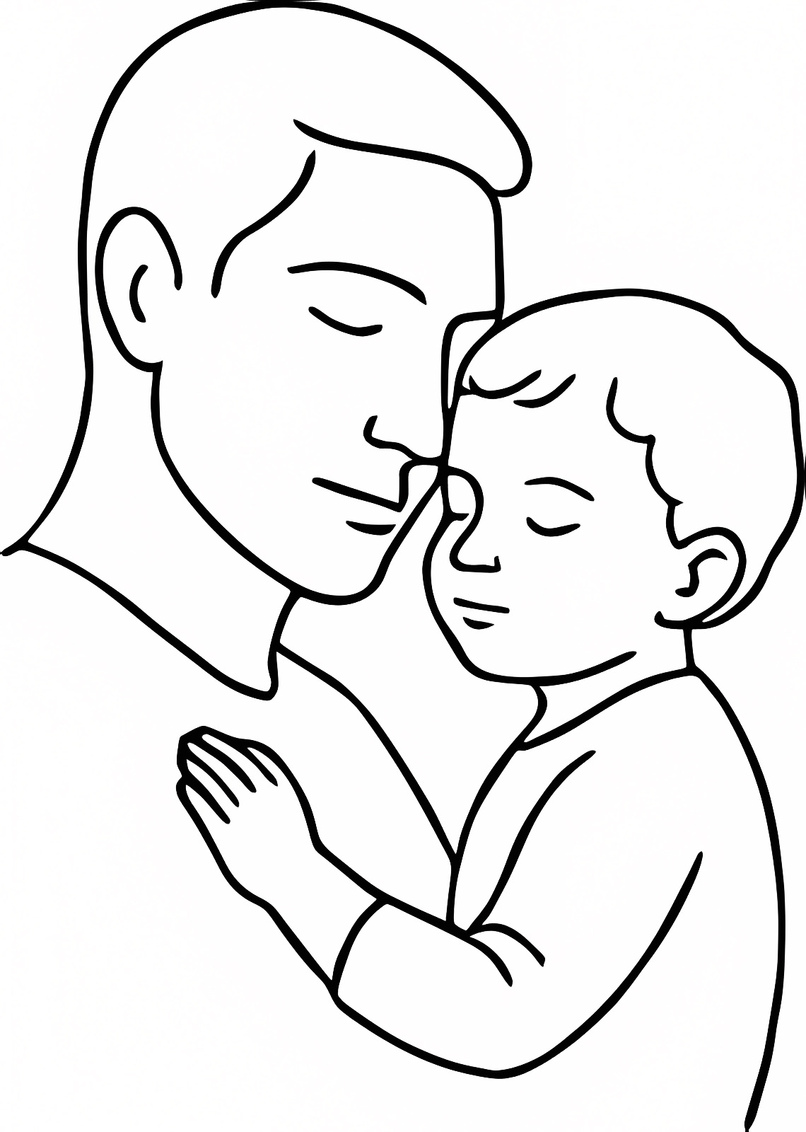 I love you dad — Free printable coloring page