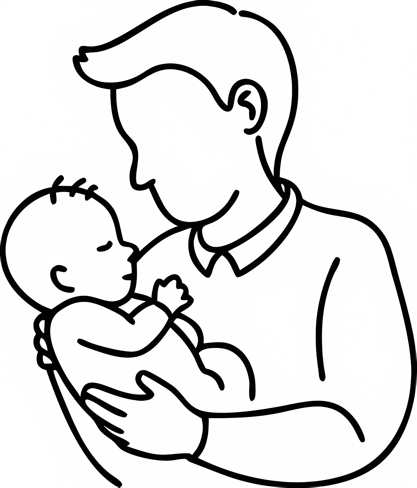 Bonne fête papa — Coloriage à imprimer gratuit