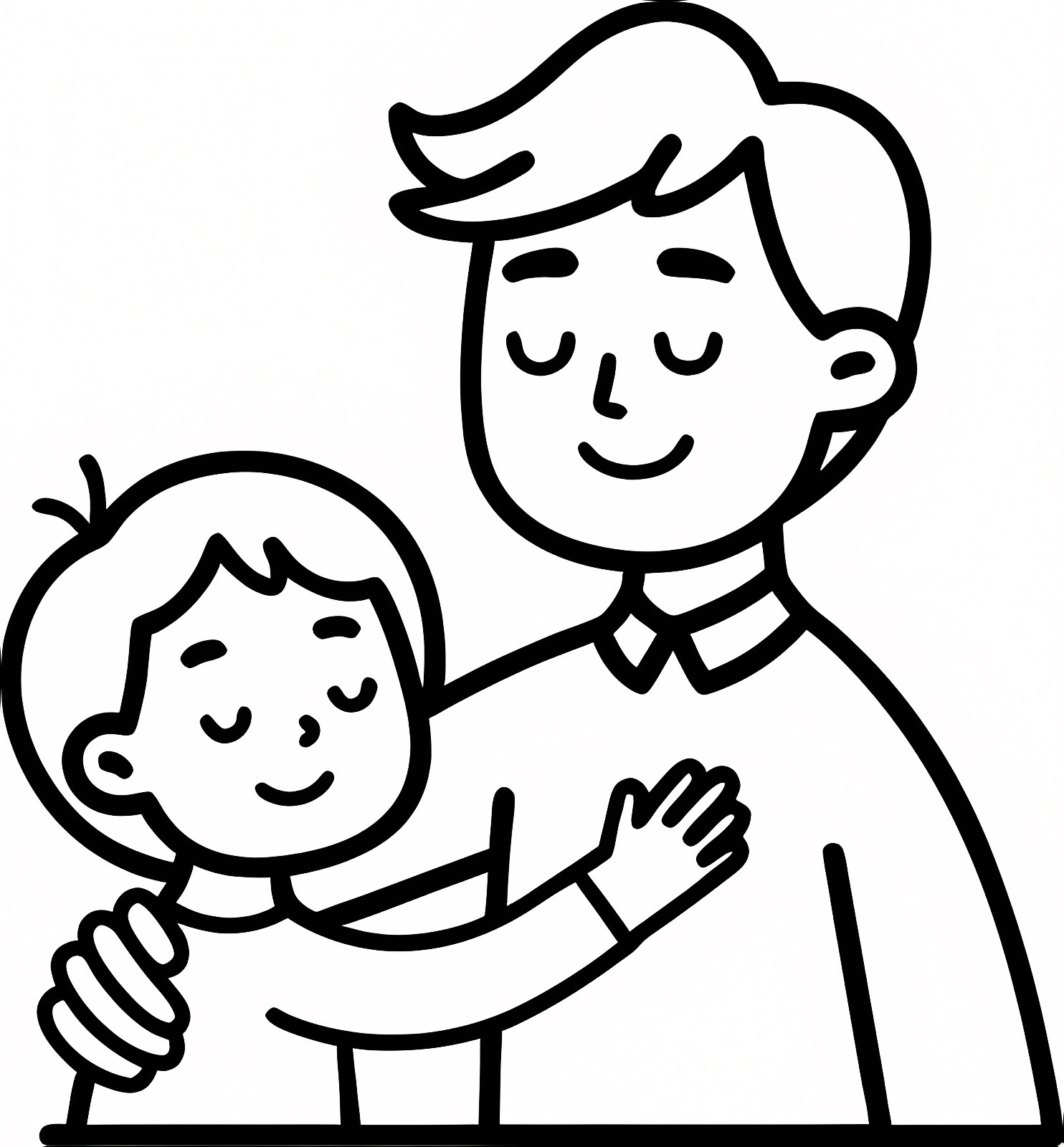 Papa champion — Coloriage à imprimer gratuit