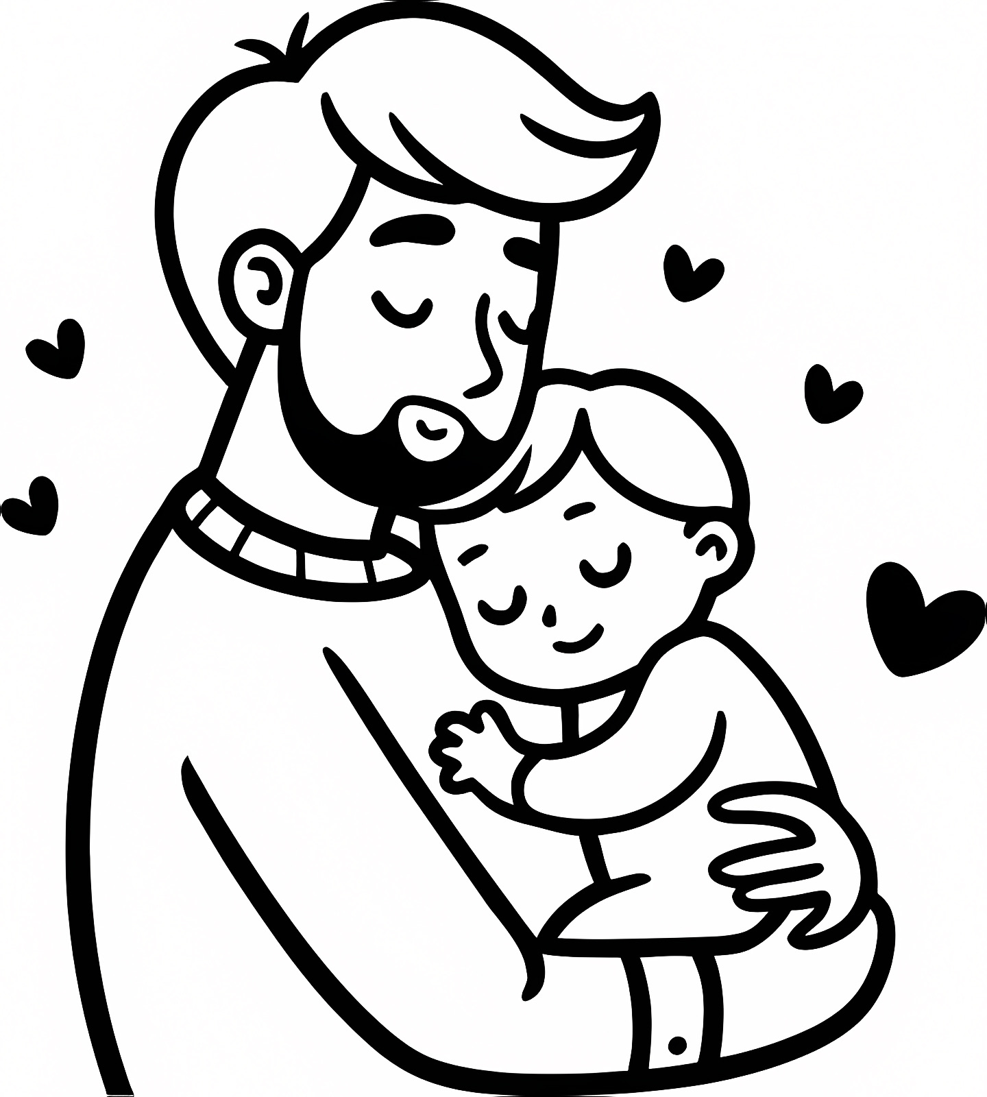 Bonne fête papa — Coloriage à imprimer gratuit