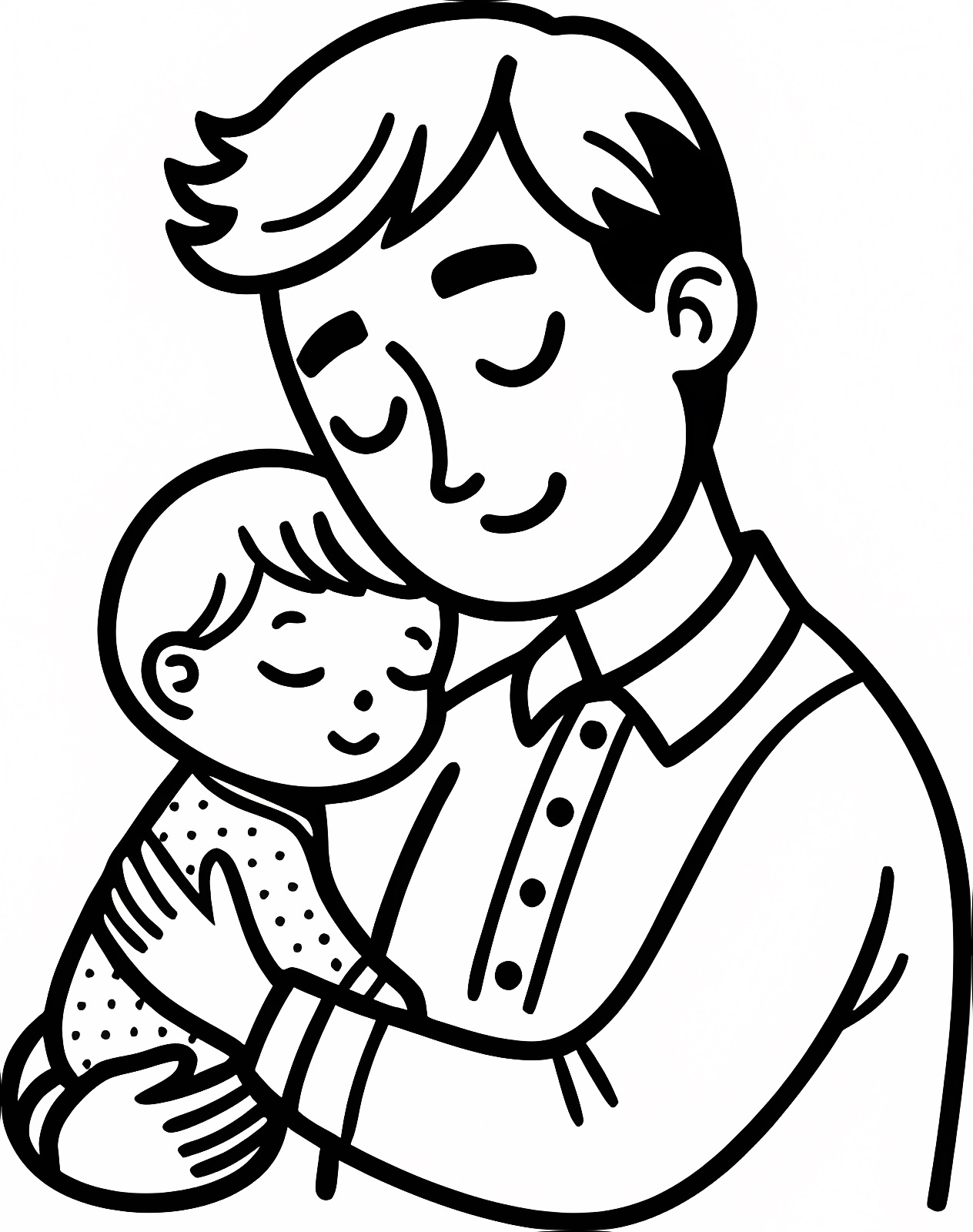 Meilleur papa — Coloriage à imprimer gratuit