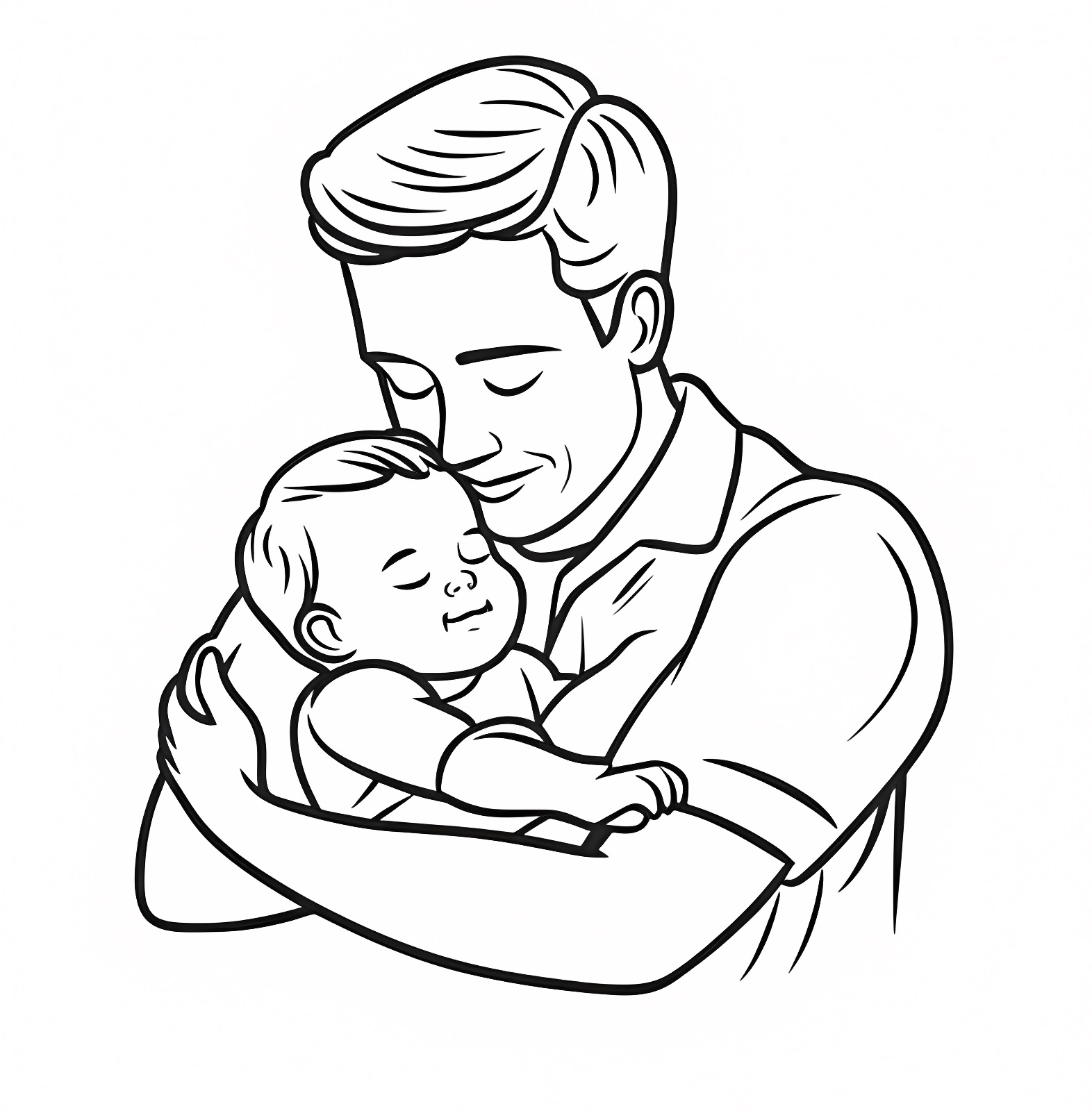 I love you dad — Free printable coloring page
