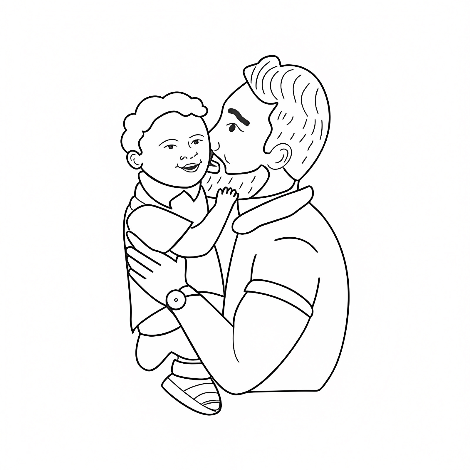 Father's Day card — Free printable coloring page