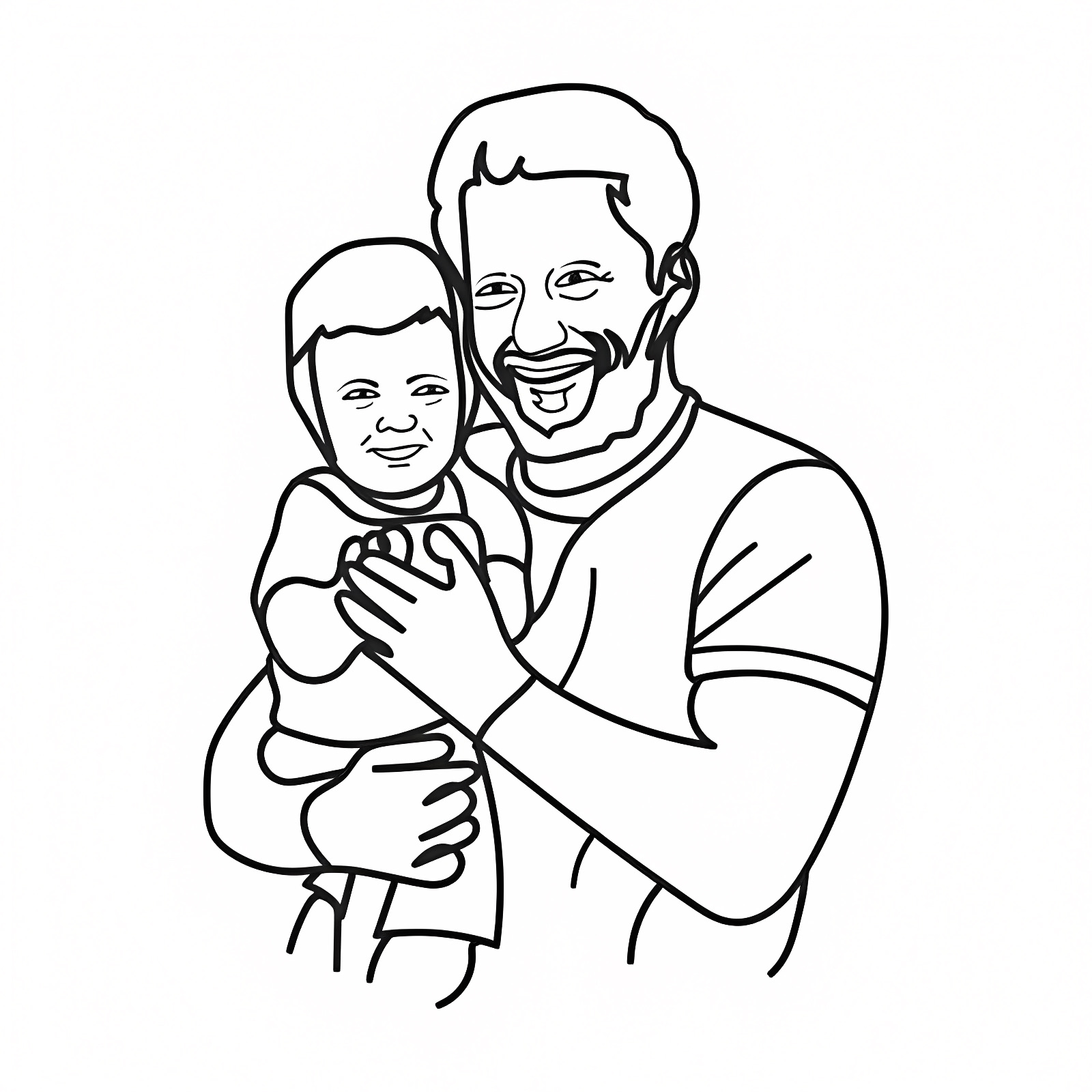 Super papa — Coloriage à imprimer gratuit