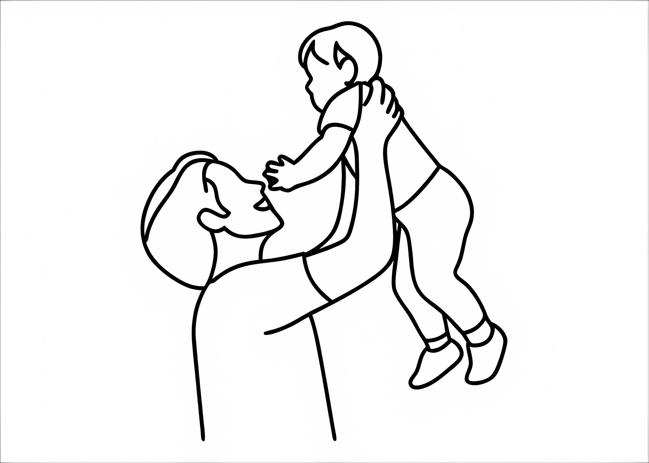 Papa champion — Coloriage à imprimer gratuit