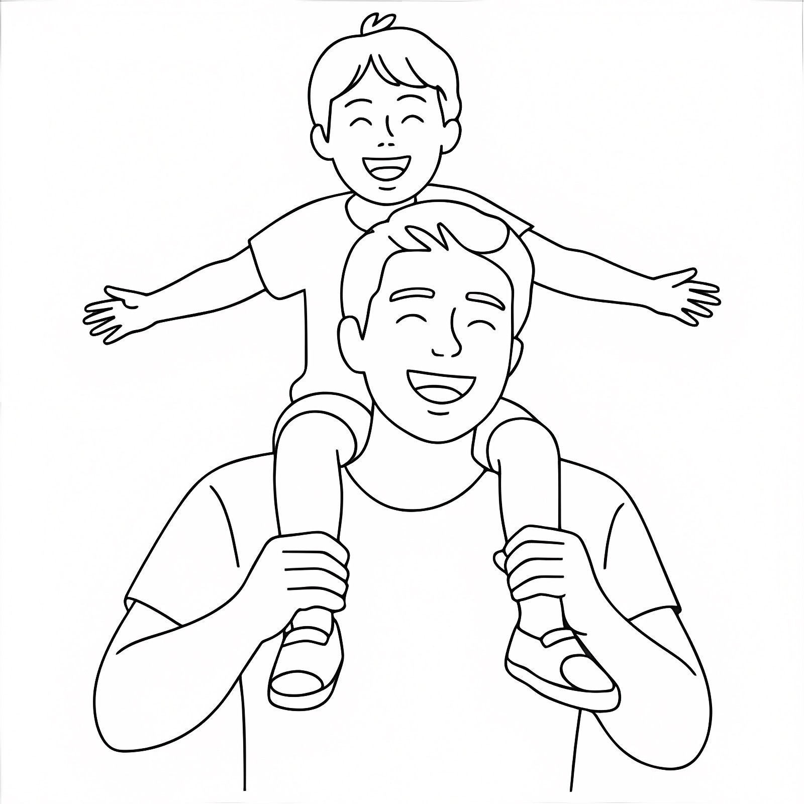 I love you dad — Free printable coloring page