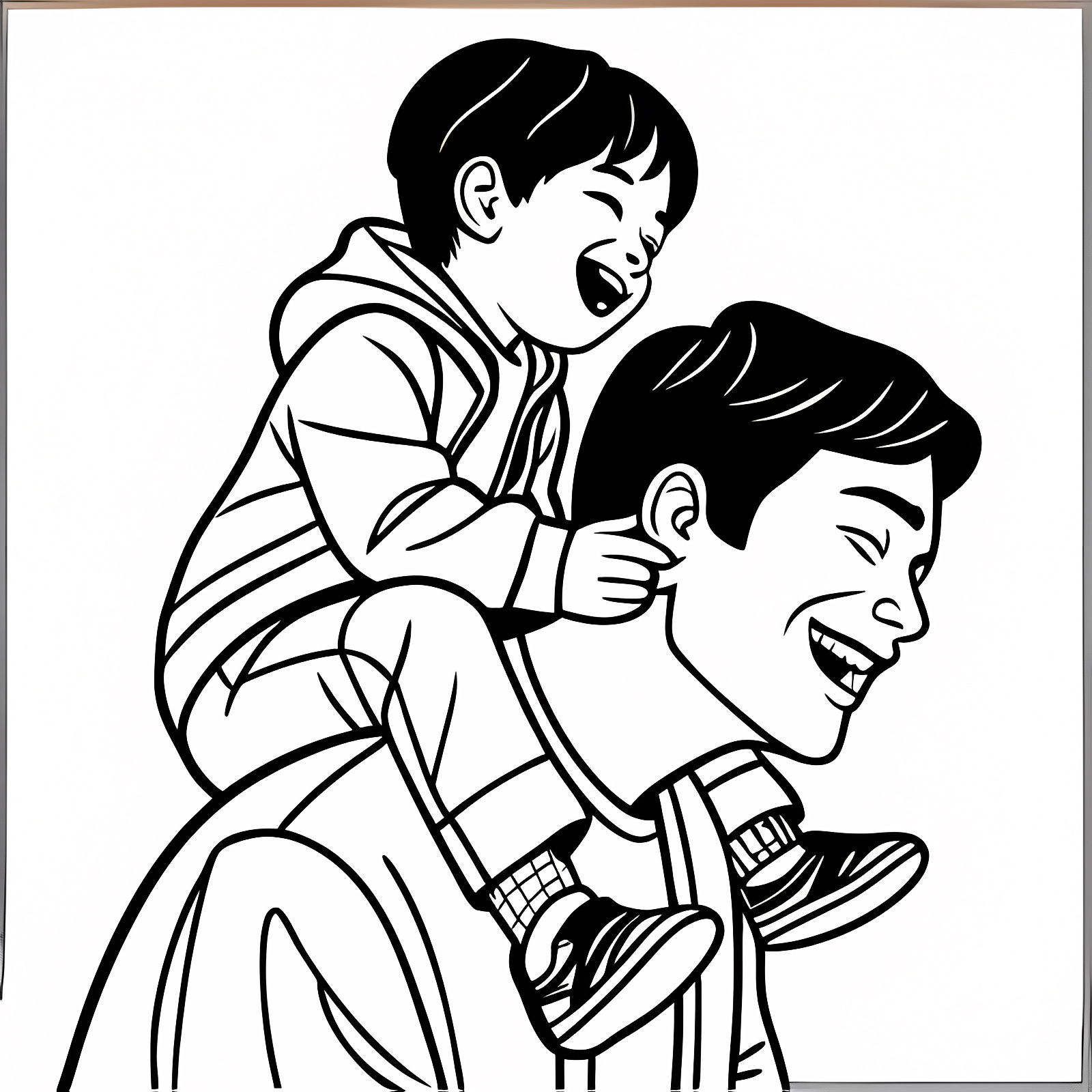 Super papa — Coloriage à imprimer gratuit