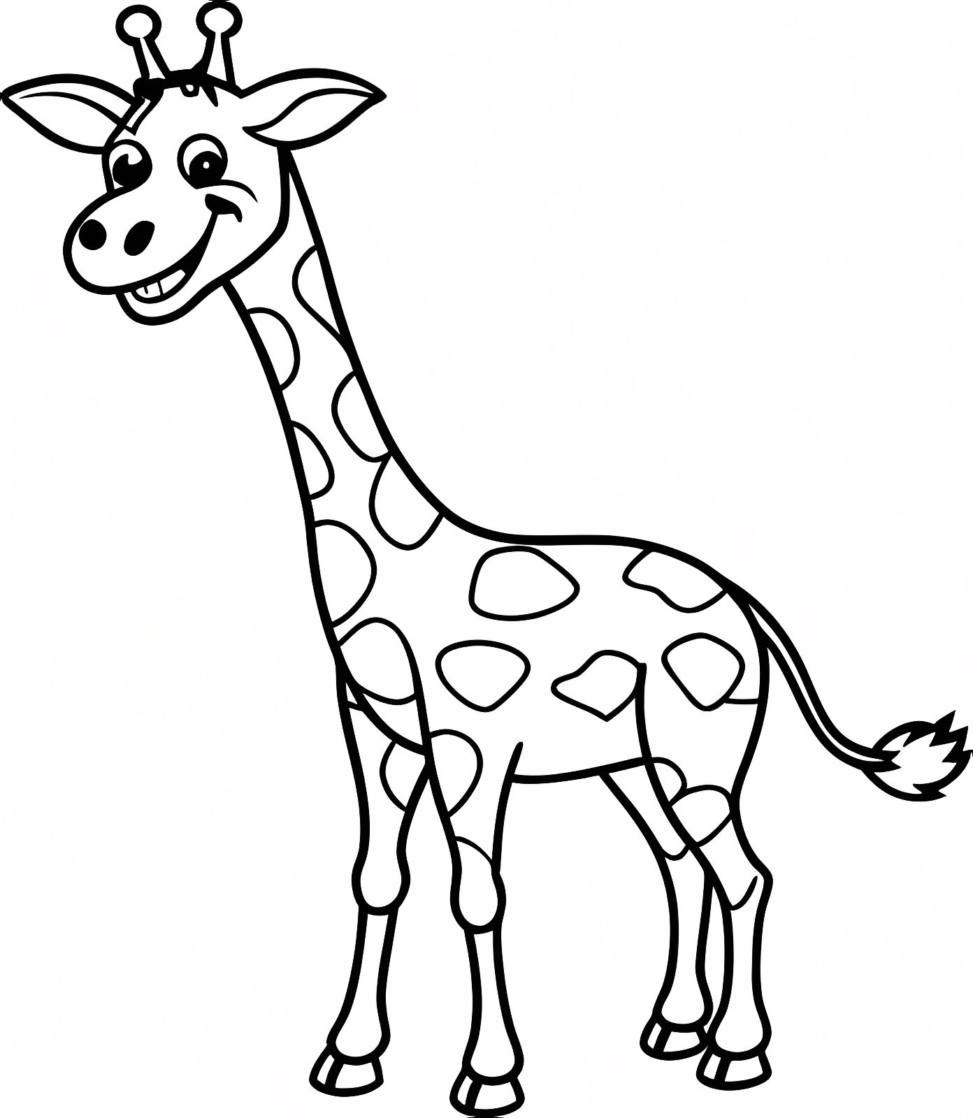 Bébé girafe — Coloriage à imprimer gratuit
