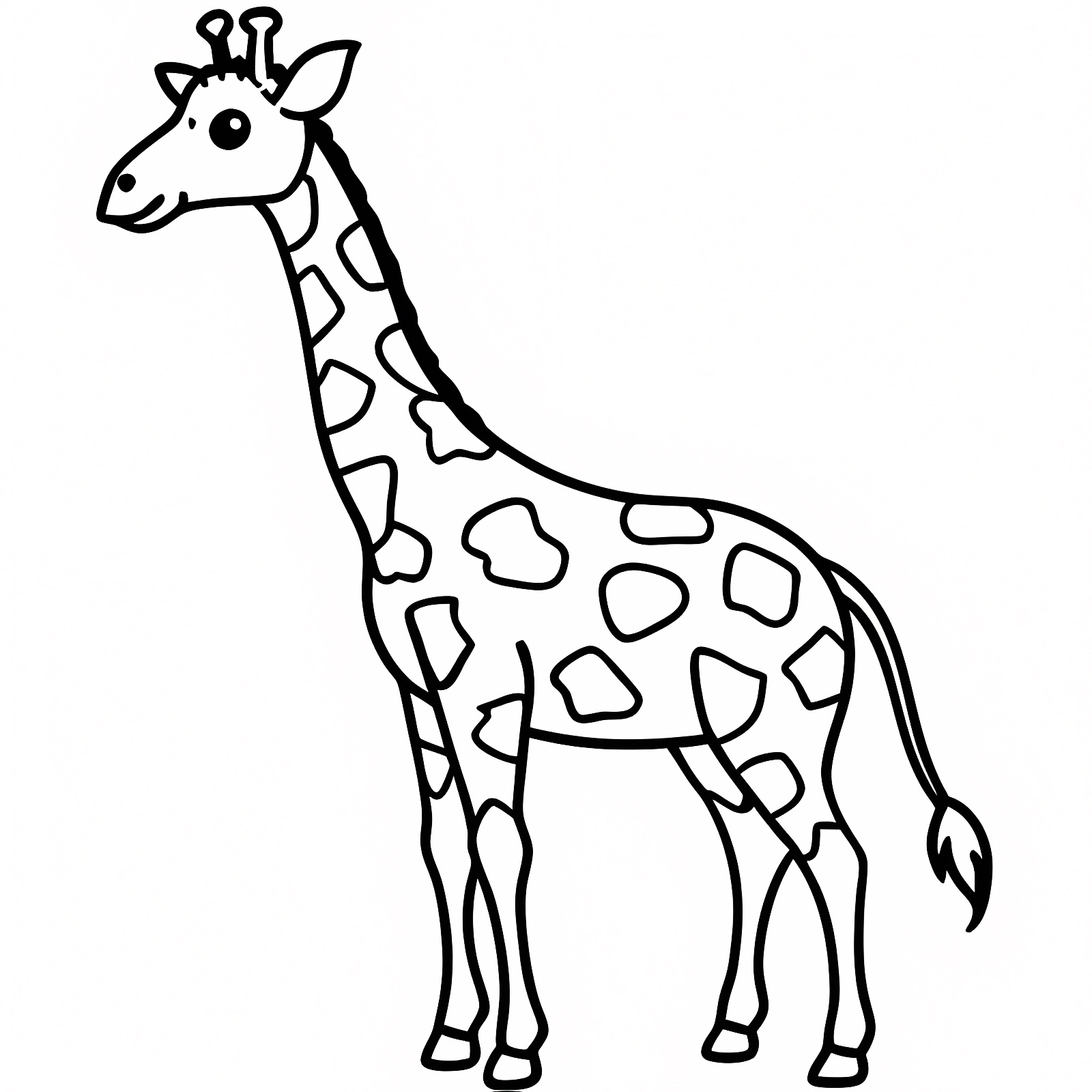 Girafe africaine — Coloriage à imprimer gratuit