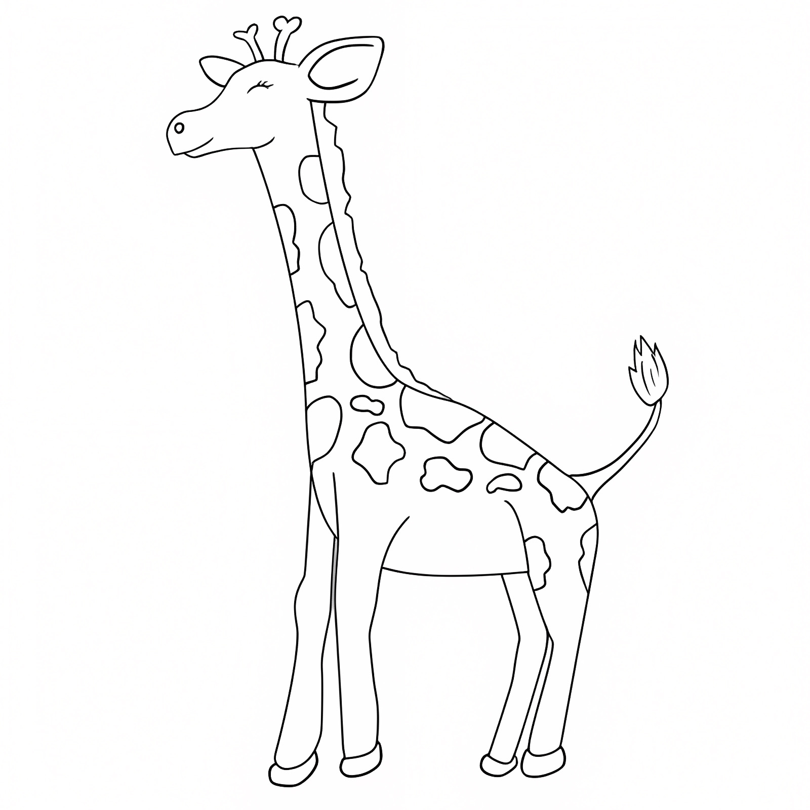 Grande girafe — Coloriage à imprimer gratuit