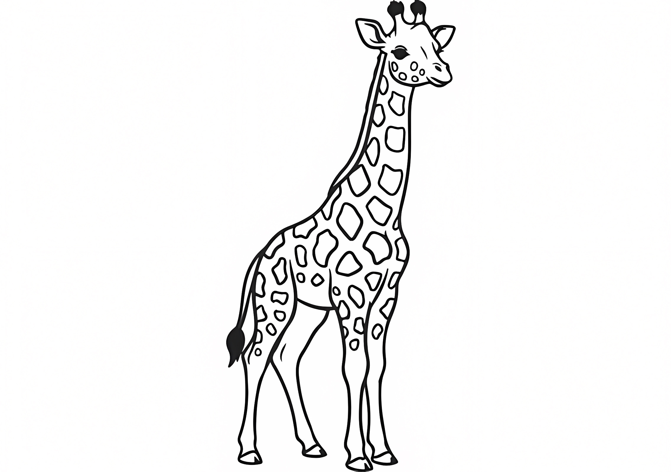 Girafe élégante — Coloriage à imprimer gratuit