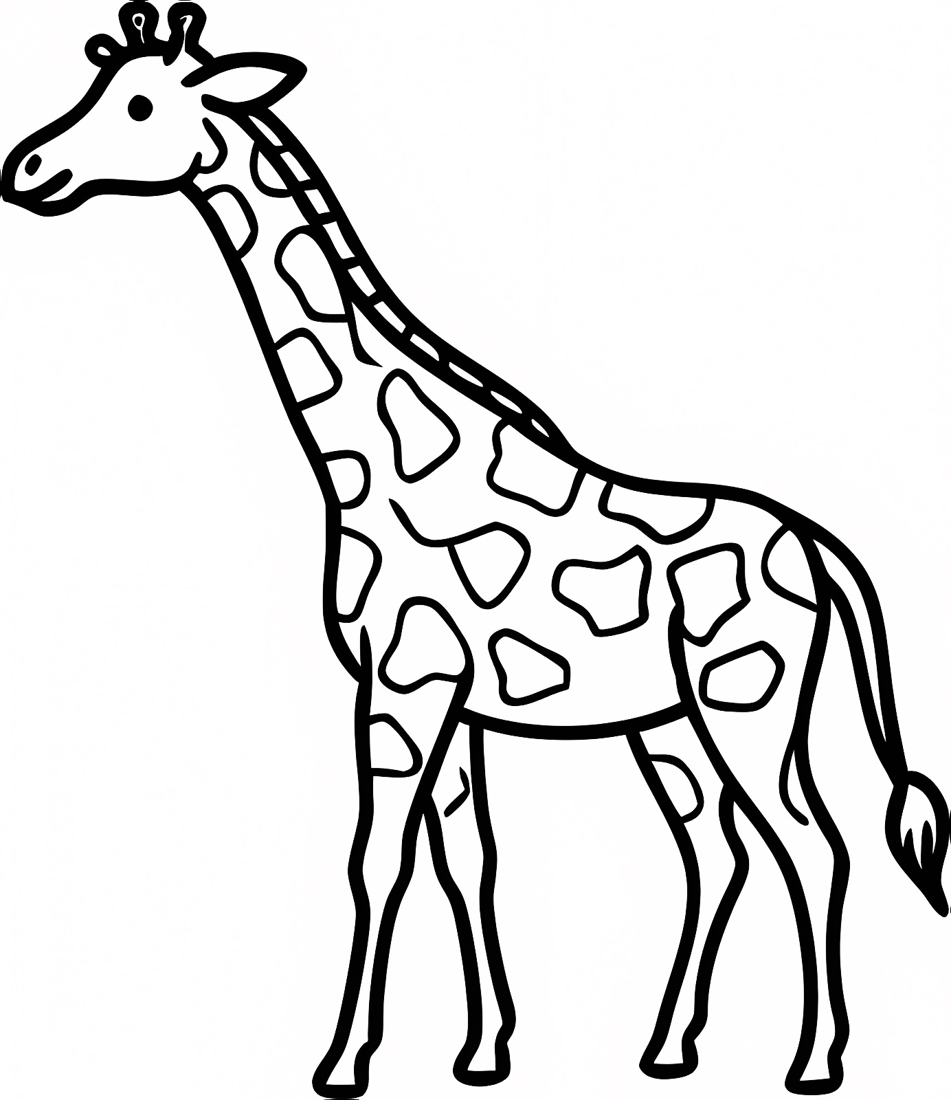 Bébé girafe — Coloriage à imprimer gratuit