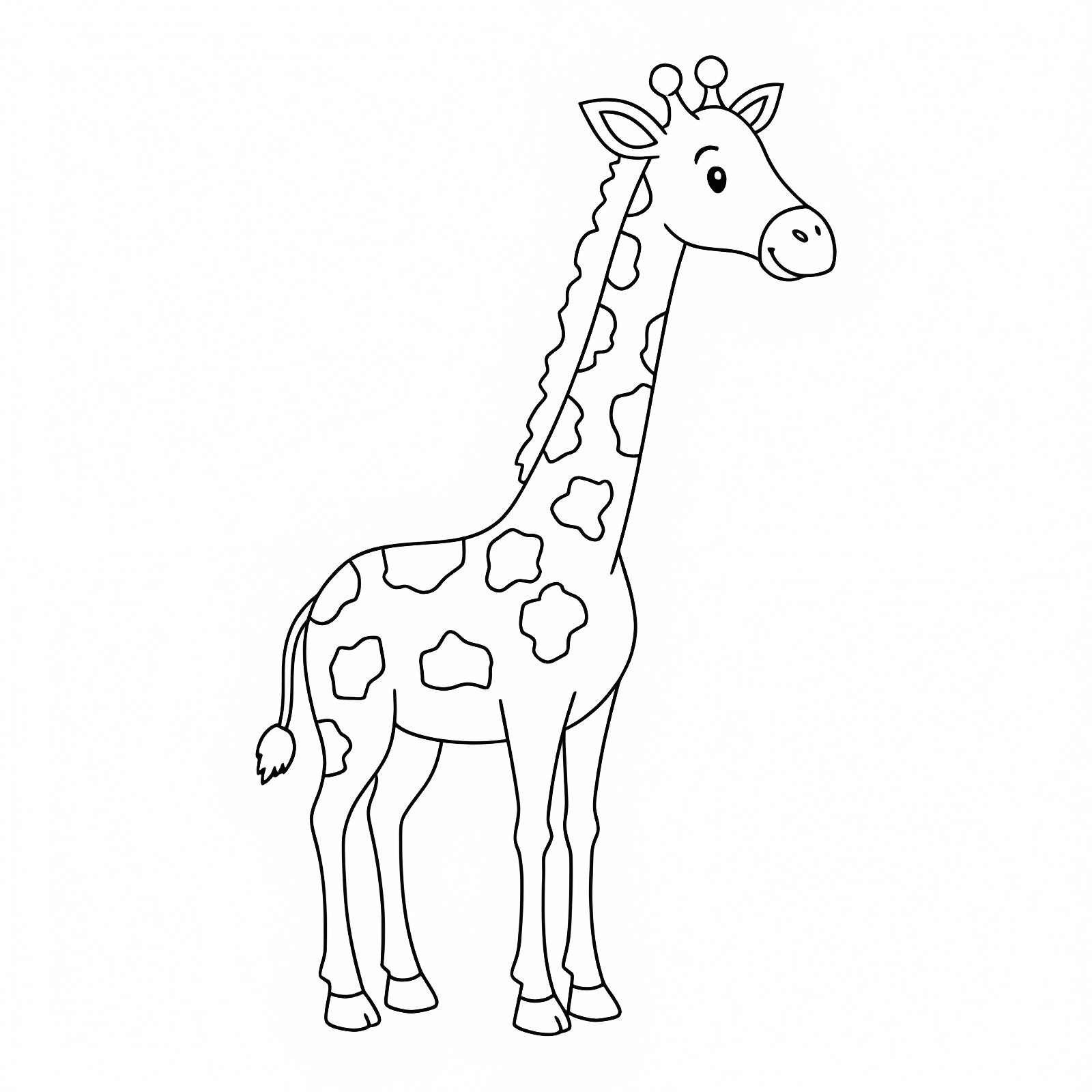 Girafe africaine — Coloriage à imprimer gratuit