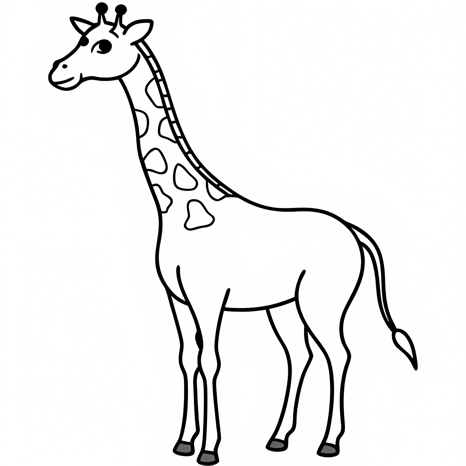 Grande girafe — Coloriage à imprimer gratuit