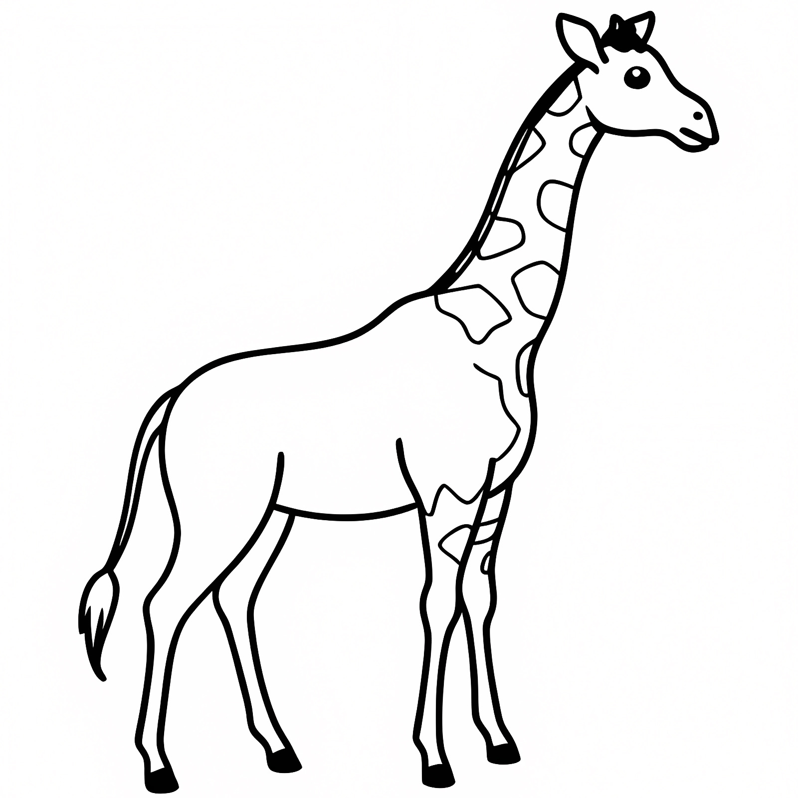 Girafe élégante — Coloriage à imprimer gratuit