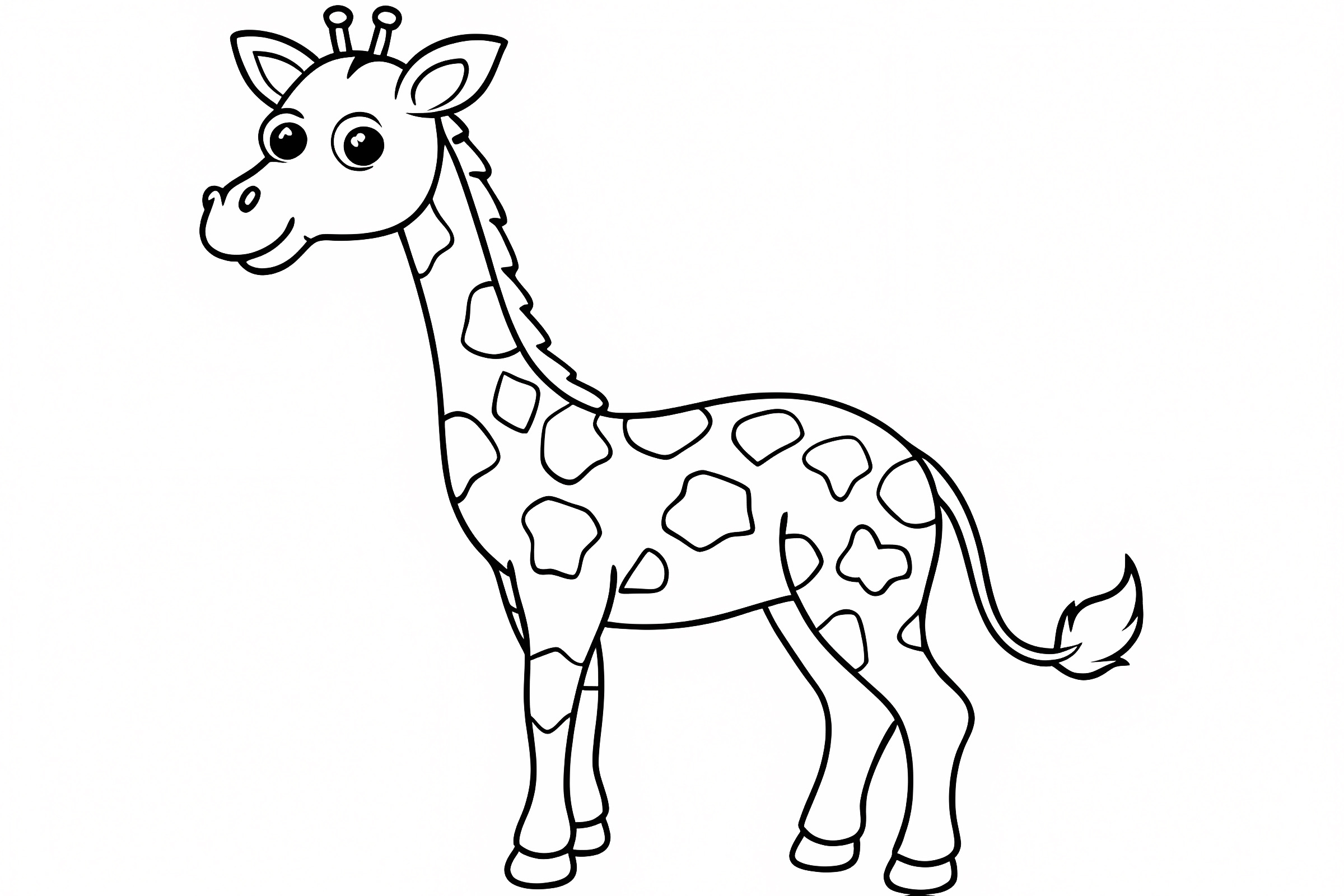 Bébé girafe — Coloriage à imprimer gratuit